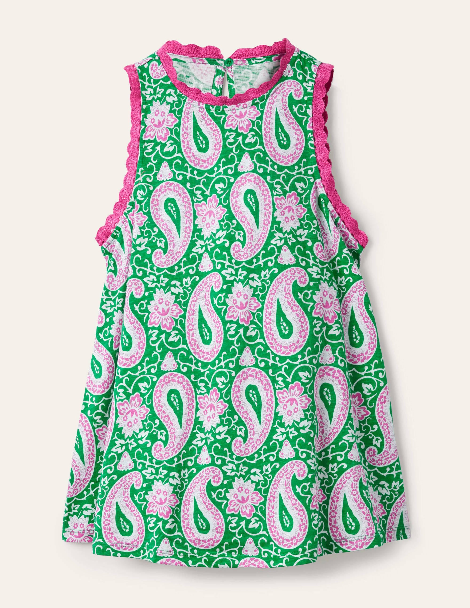 Top en jersey à détail cousu-Émeraude, motif Enchanting Paisley - Image 5