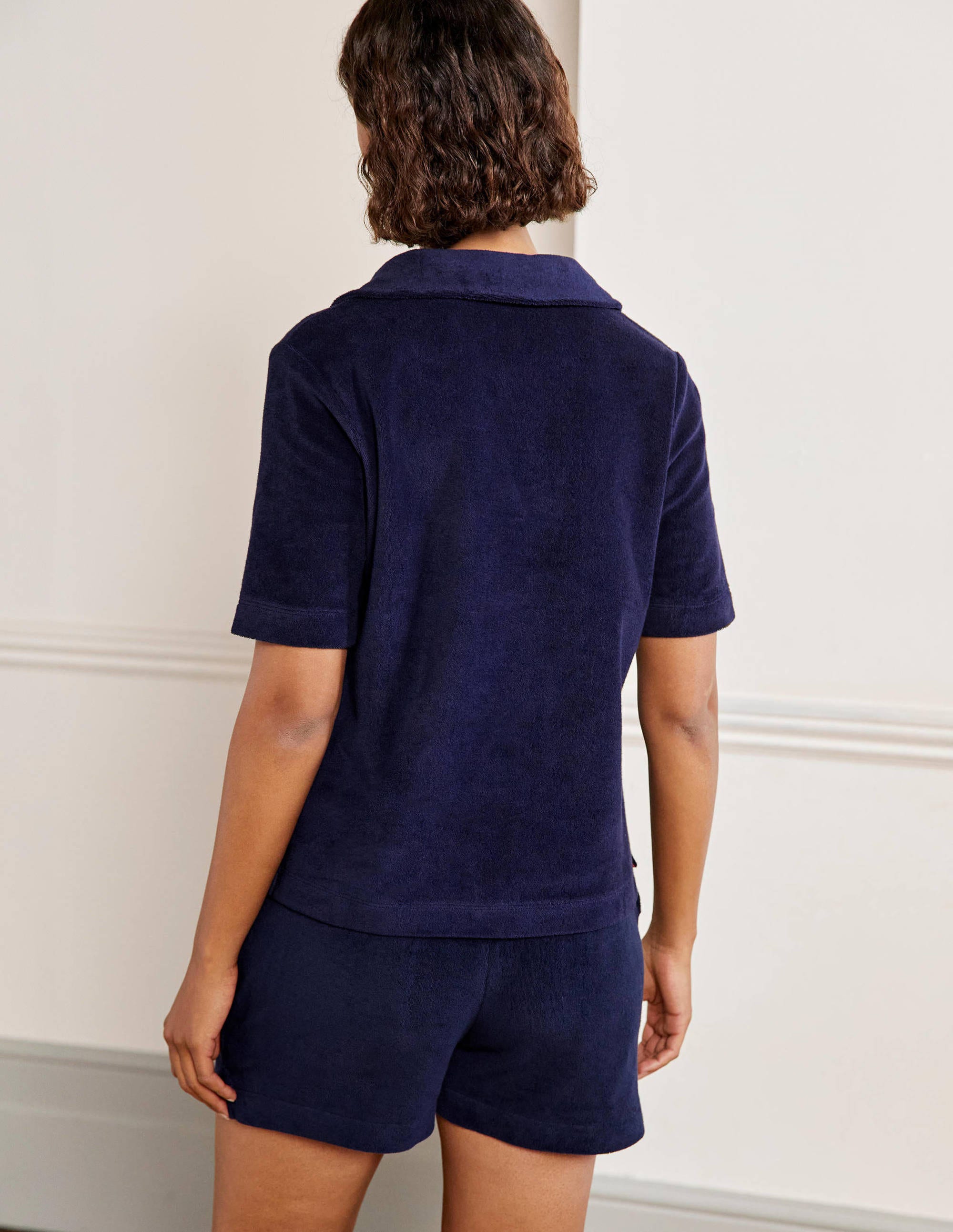 Polo Erica en éponge-Bleu marine - Image 3