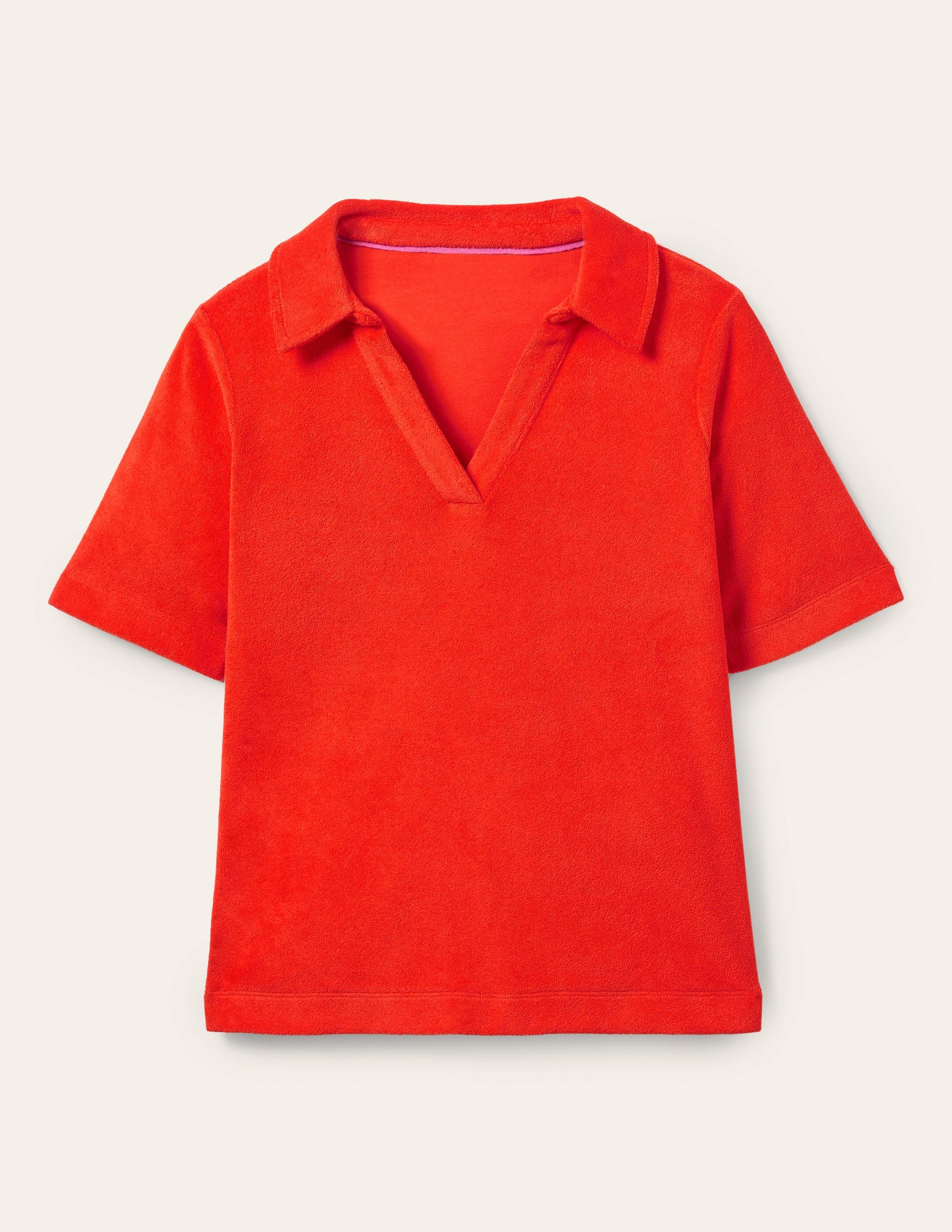 Erica Frottee-Poloshirt-Knalliges Papayaorange-8