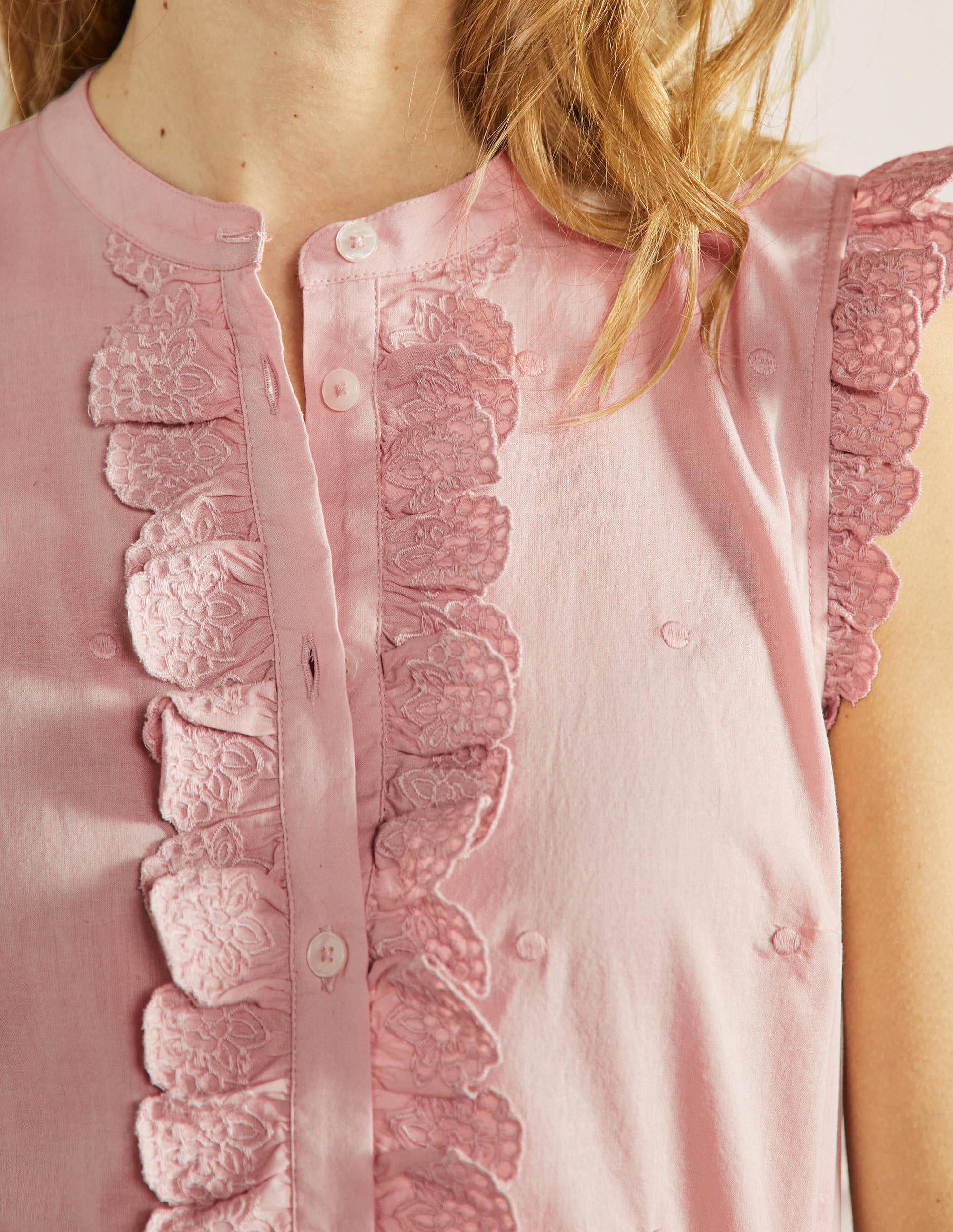 Chemise brodée sans manches-Milkshake - Image 2