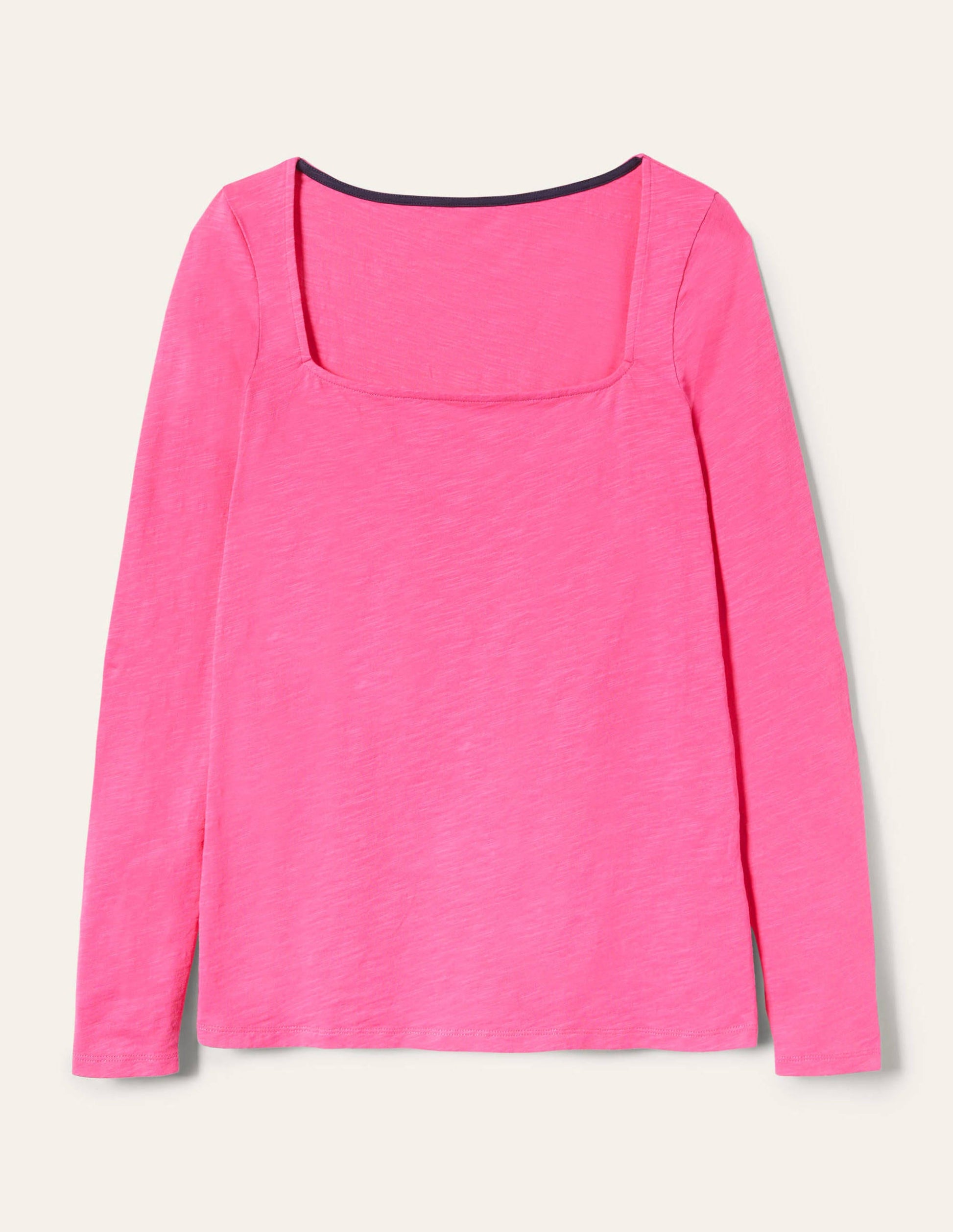 Cotton Square Neck Top-Festival Pink-5