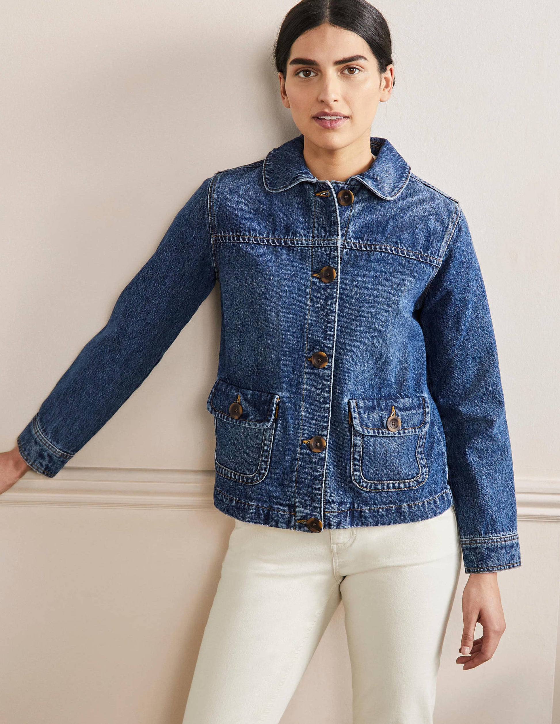 Veste utilitaire avec poches plaquées-Vintage moyen-1