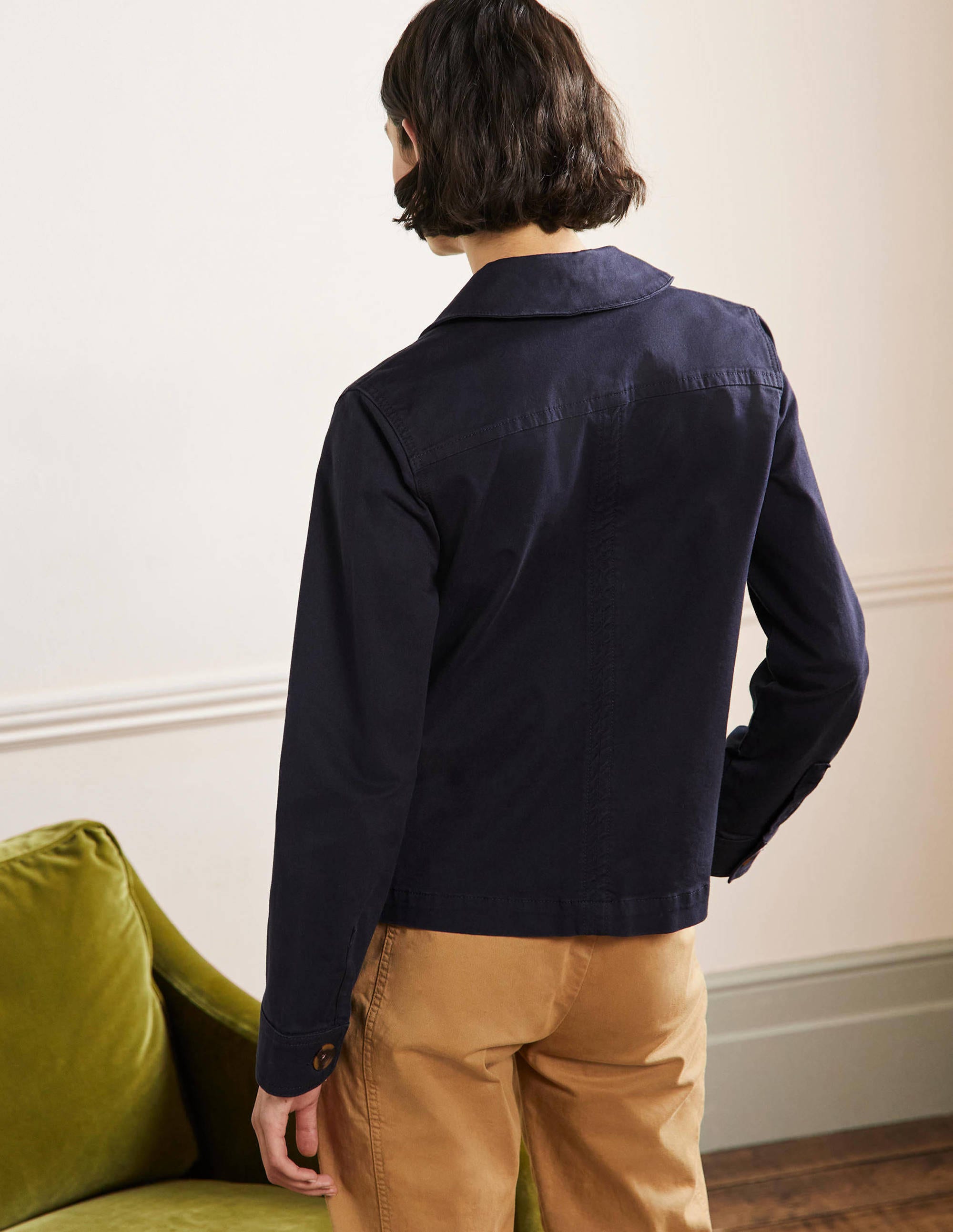 Robuste Jacke mit aufgesetzten Taschen-Marineblau - Image 3