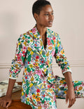 Blazer ajusté Thea en lin-Multi, motif Exotic Paradise