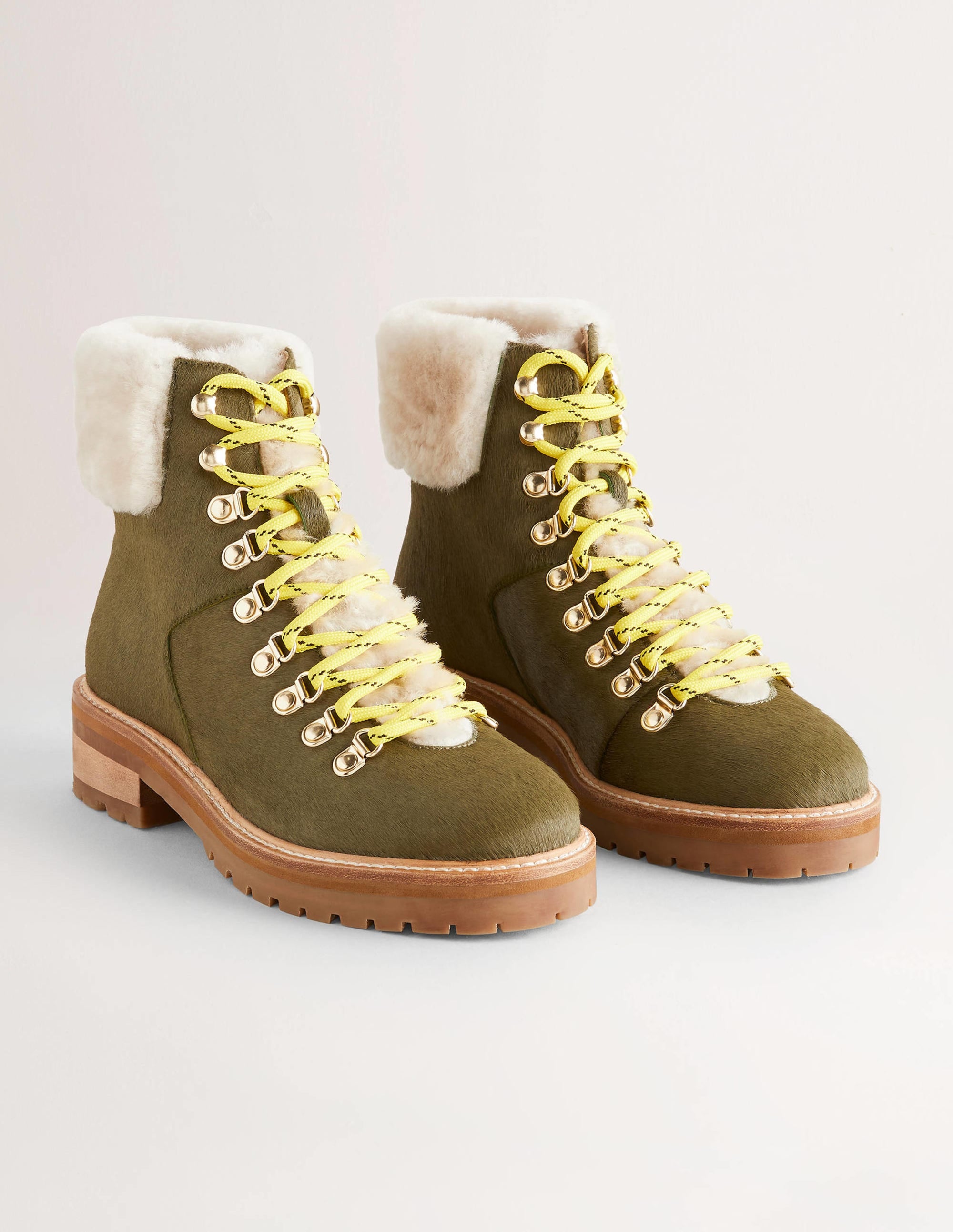 Bottines de randonnée à lacets-Vert basilic - Image 2