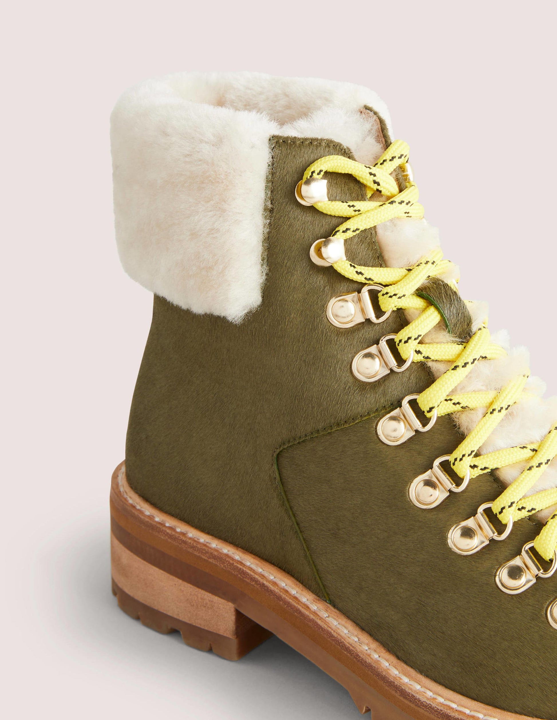Bottines de randonnée à lacets-Vert basilic-3