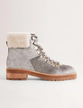 Wanderstiefel zum Schnüren-Silber