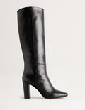 Bottes hauteur genou en cuir-Noir