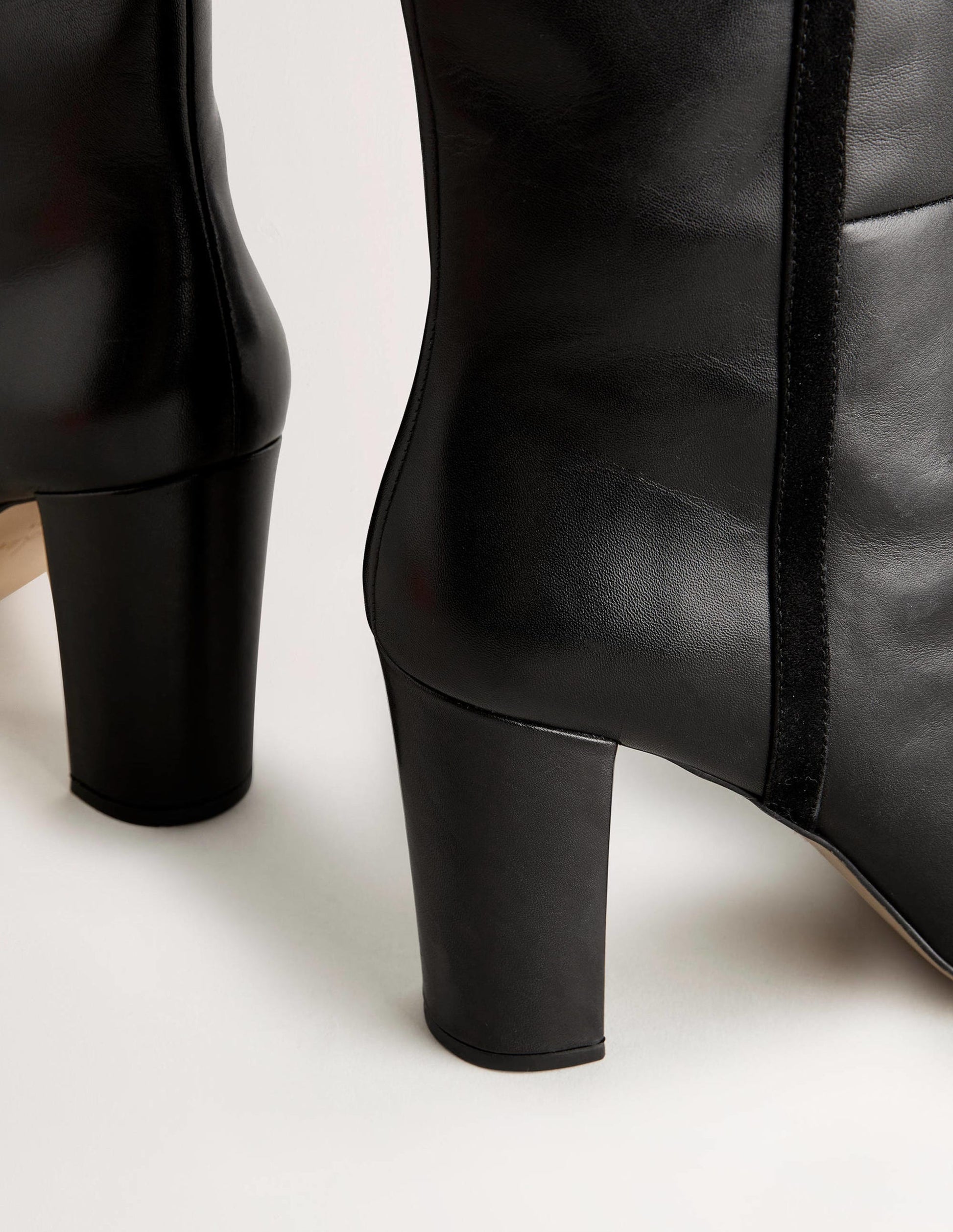 Bottes hauteur genou en cuir-Noir-3