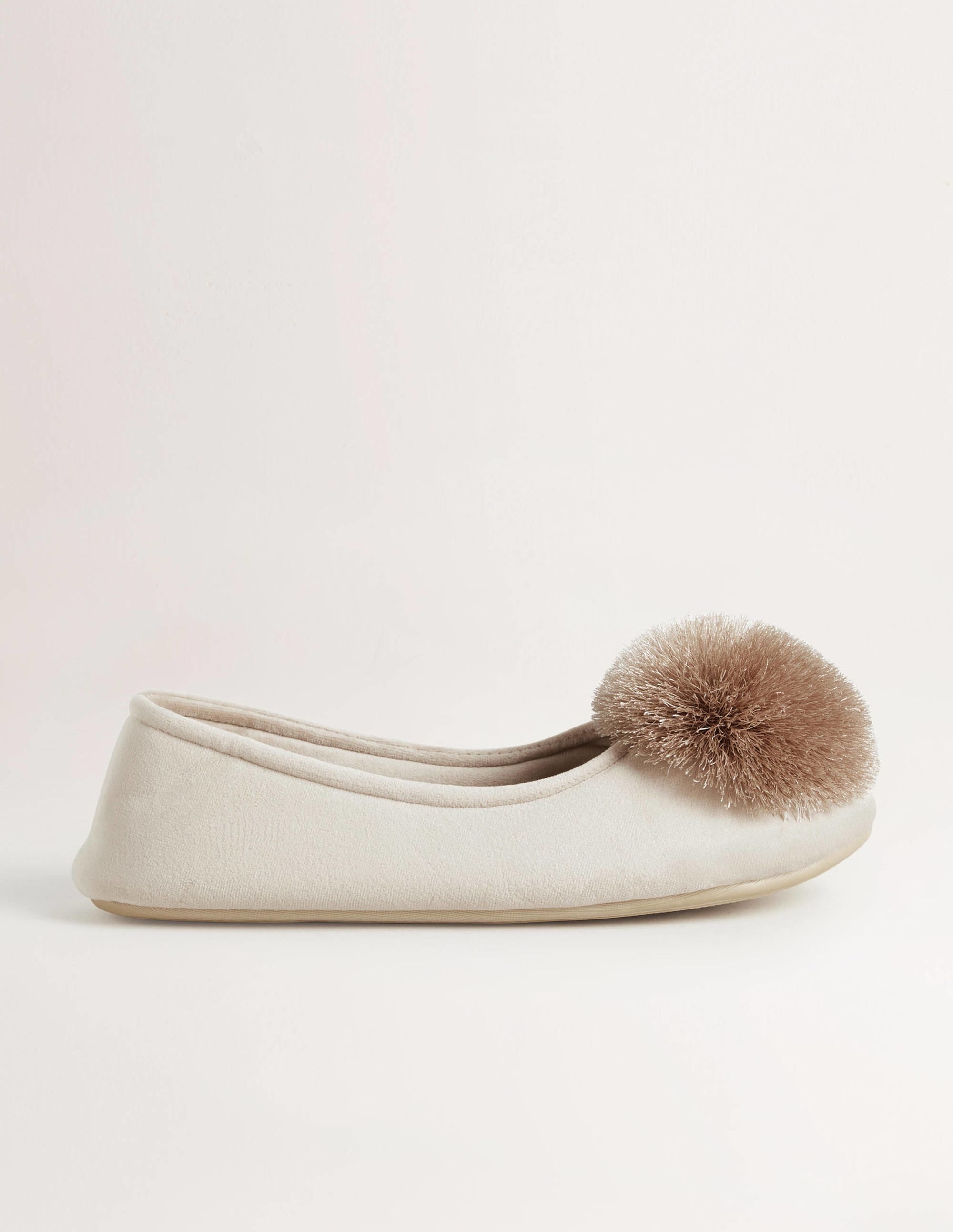Pompom Slipper-Simply Taupe - Image 1