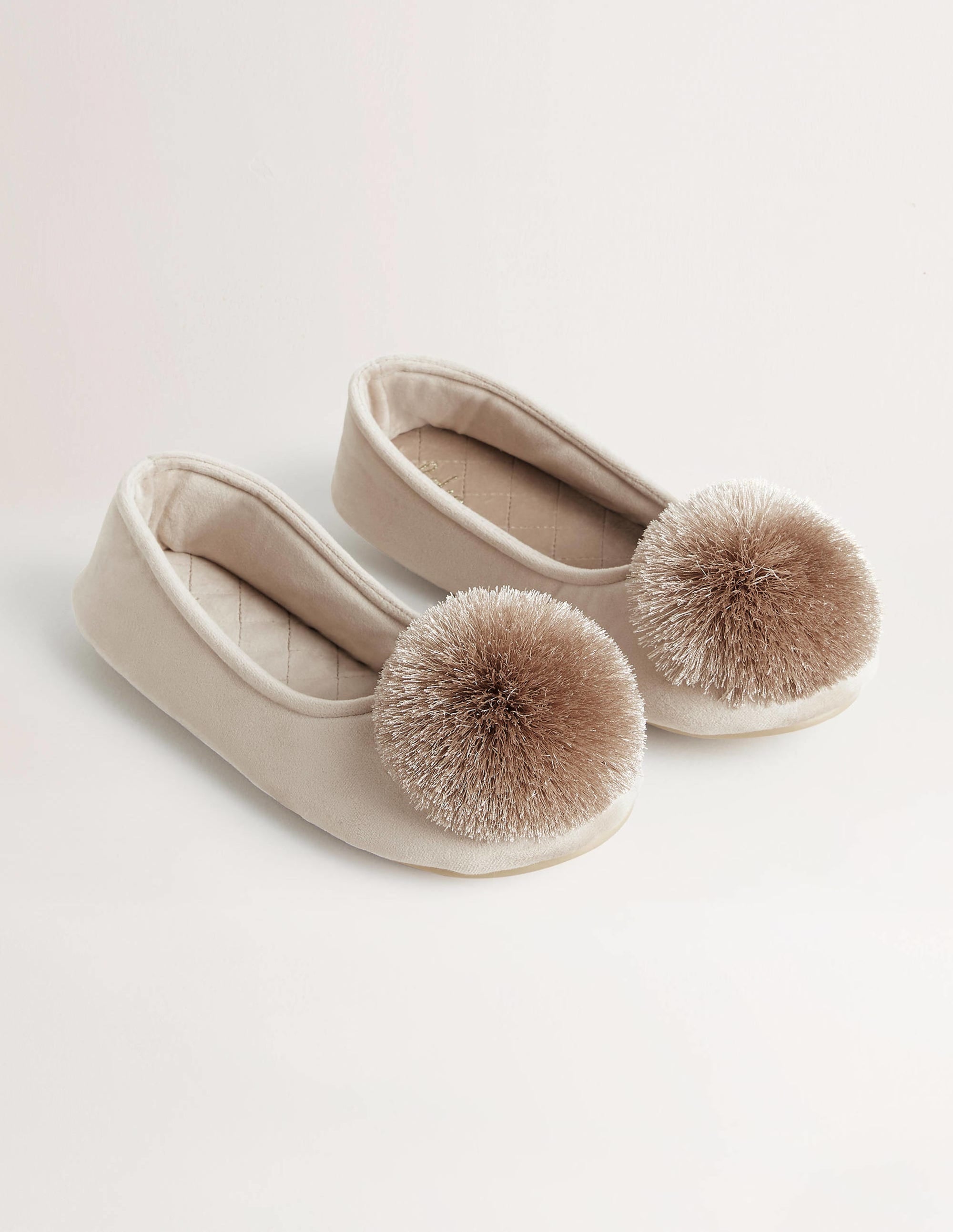 Pompom Slipper-Simply Taupe - Image 2