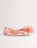 Chaussons à pompon-Motif cachemire
