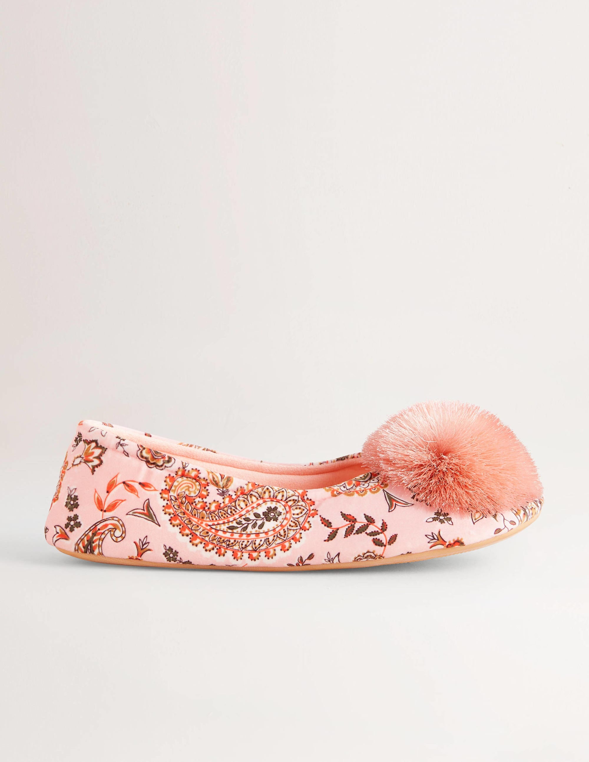 Chaussons à pompon-Motif cachemire - Image 1