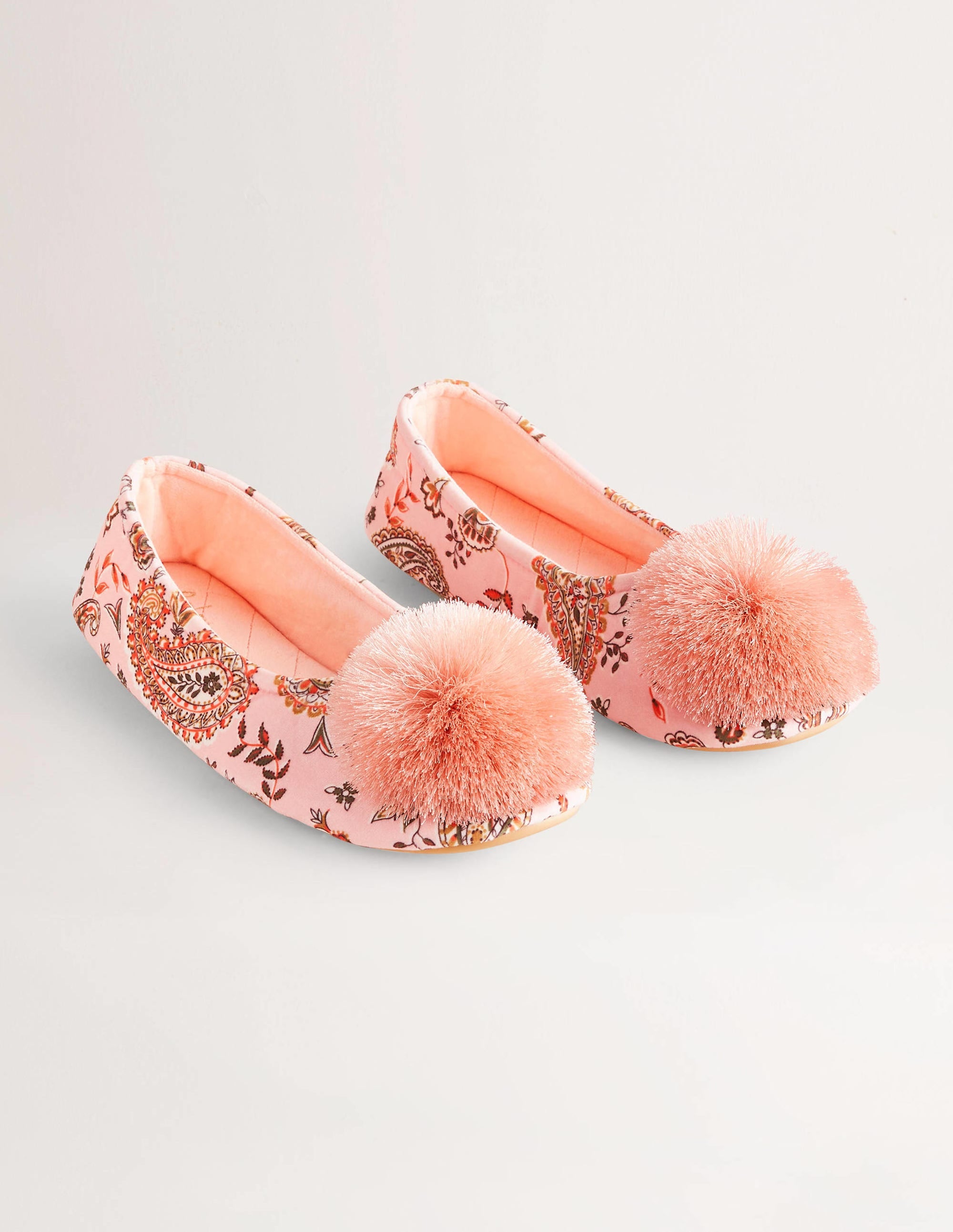 Chaussons à pompon-Motif cachemire - Image 2