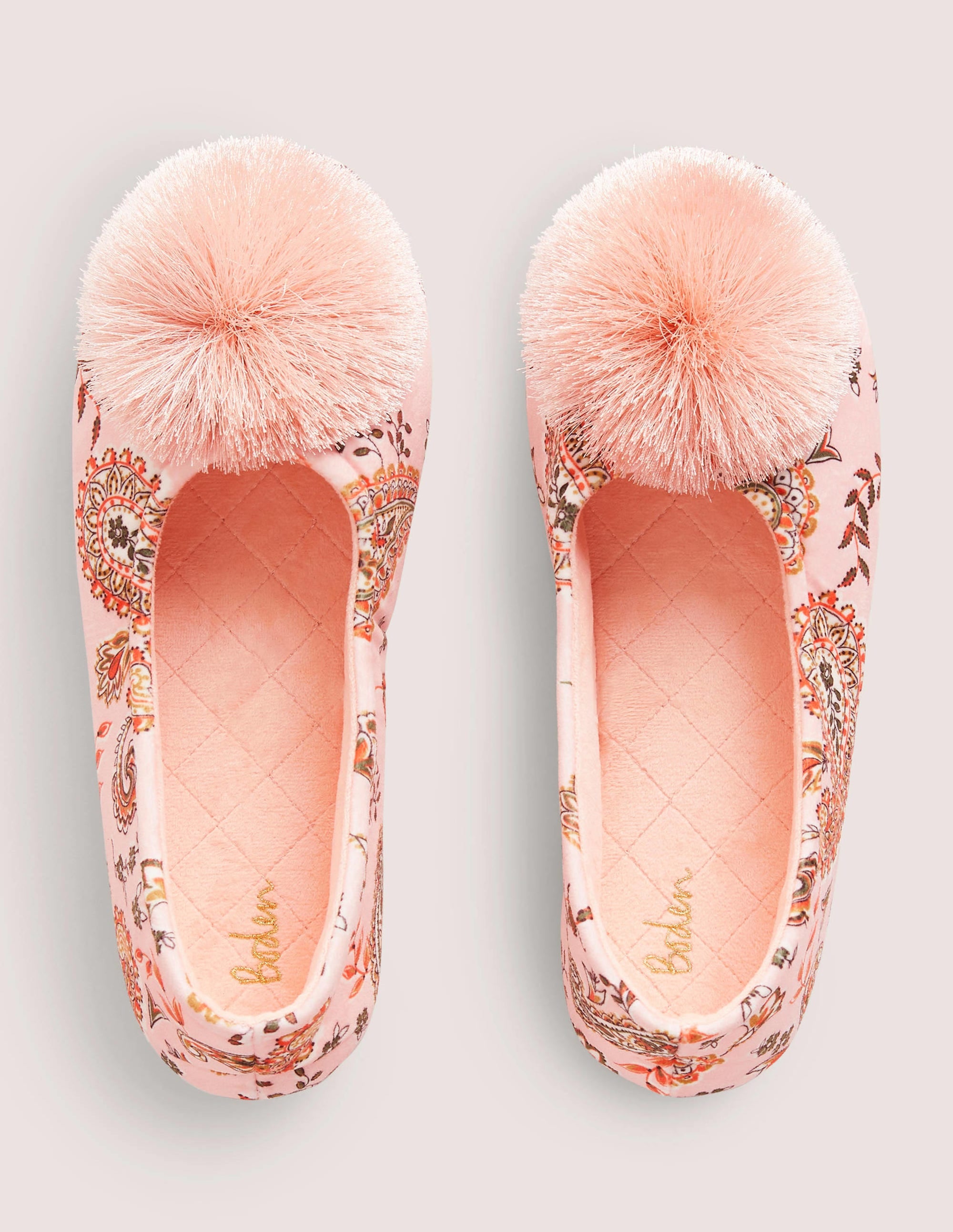 Chaussons à pompon-Motif cachemire - Image 4