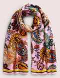 Foulard en modal imprimé-Fleur de cerisier, motif Paisley Charm