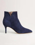 Bottines en daim-Bleu marine