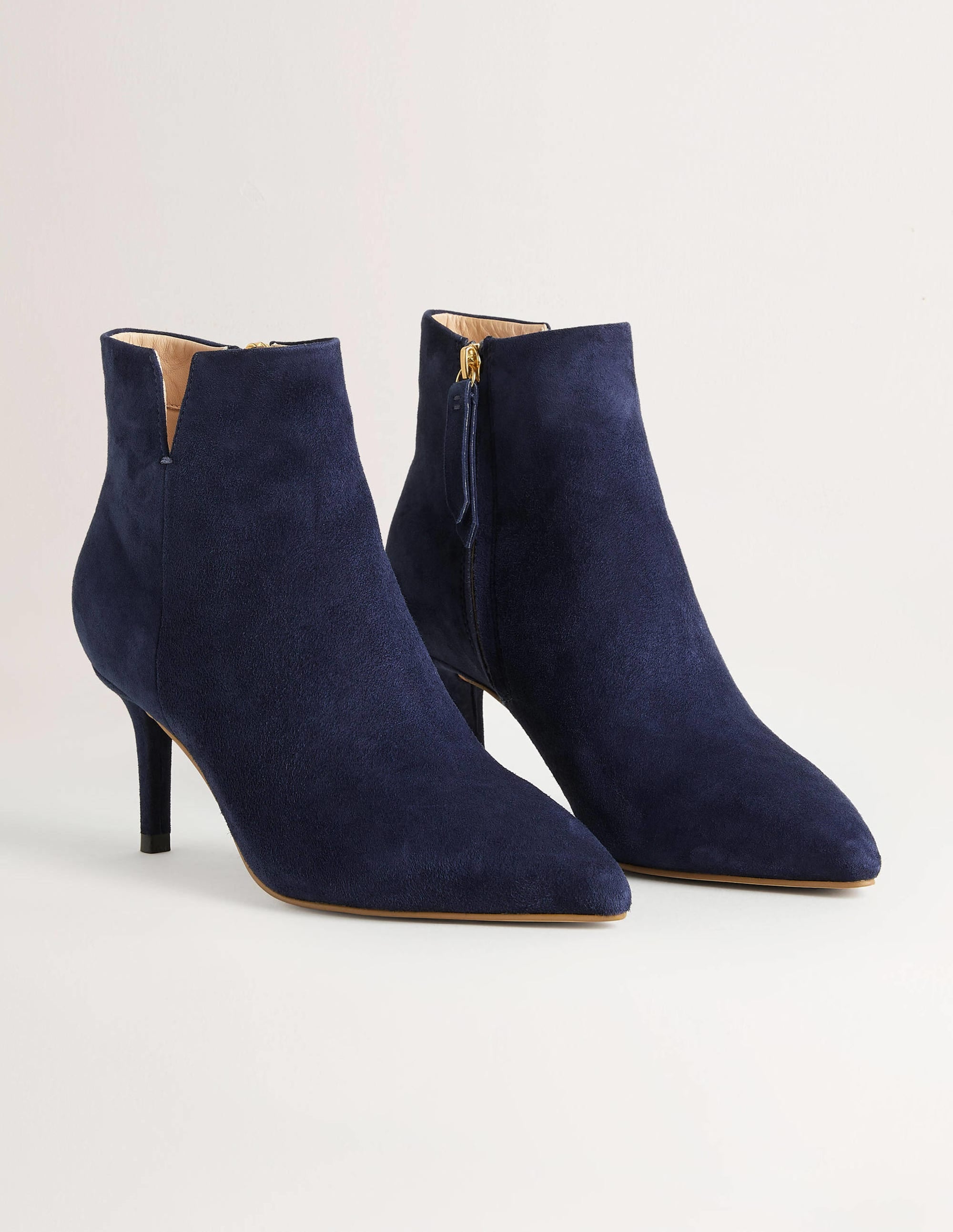Bottines en daim-Bleu marine - Image 2