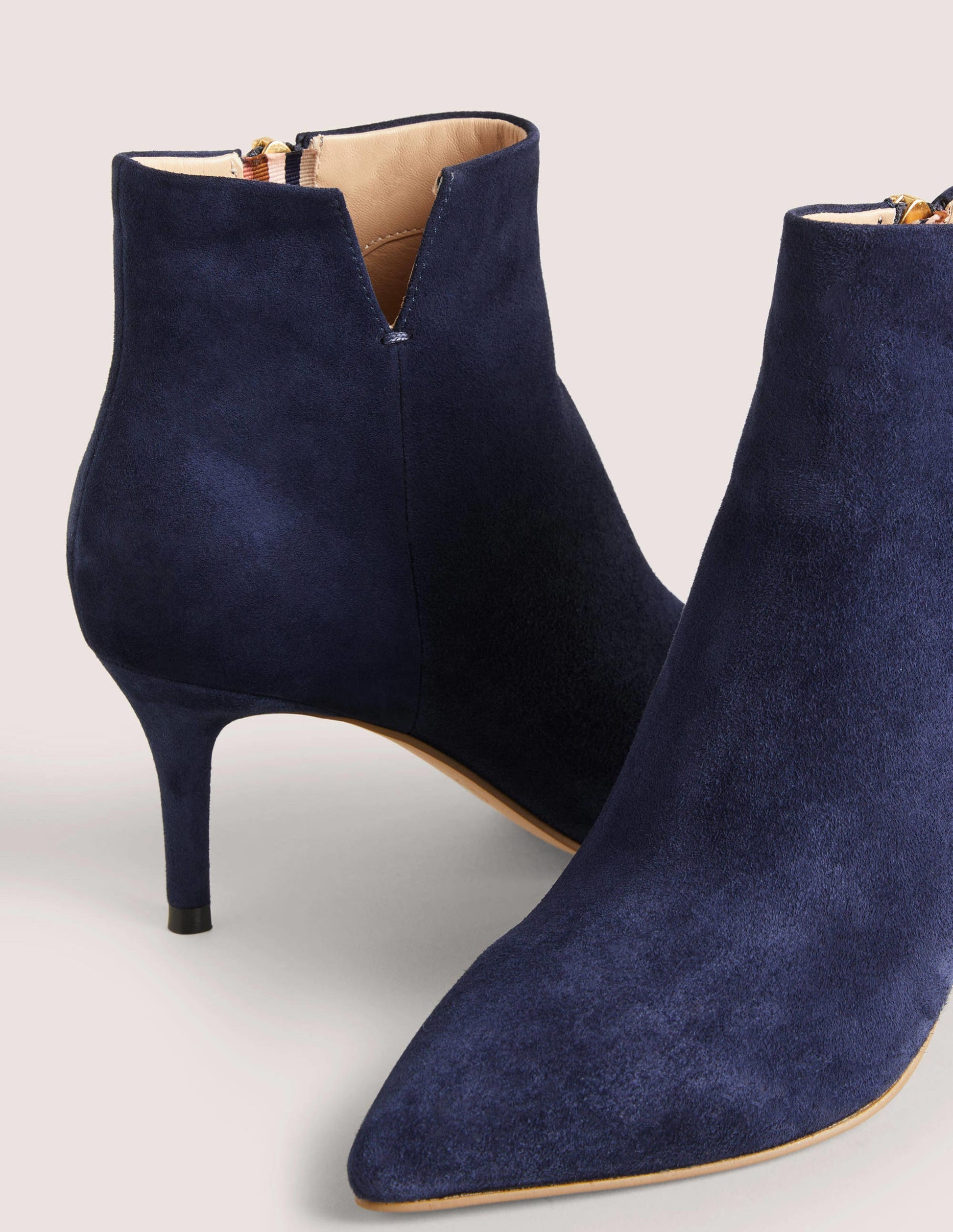 Bottines en daim-Bleu marine-3