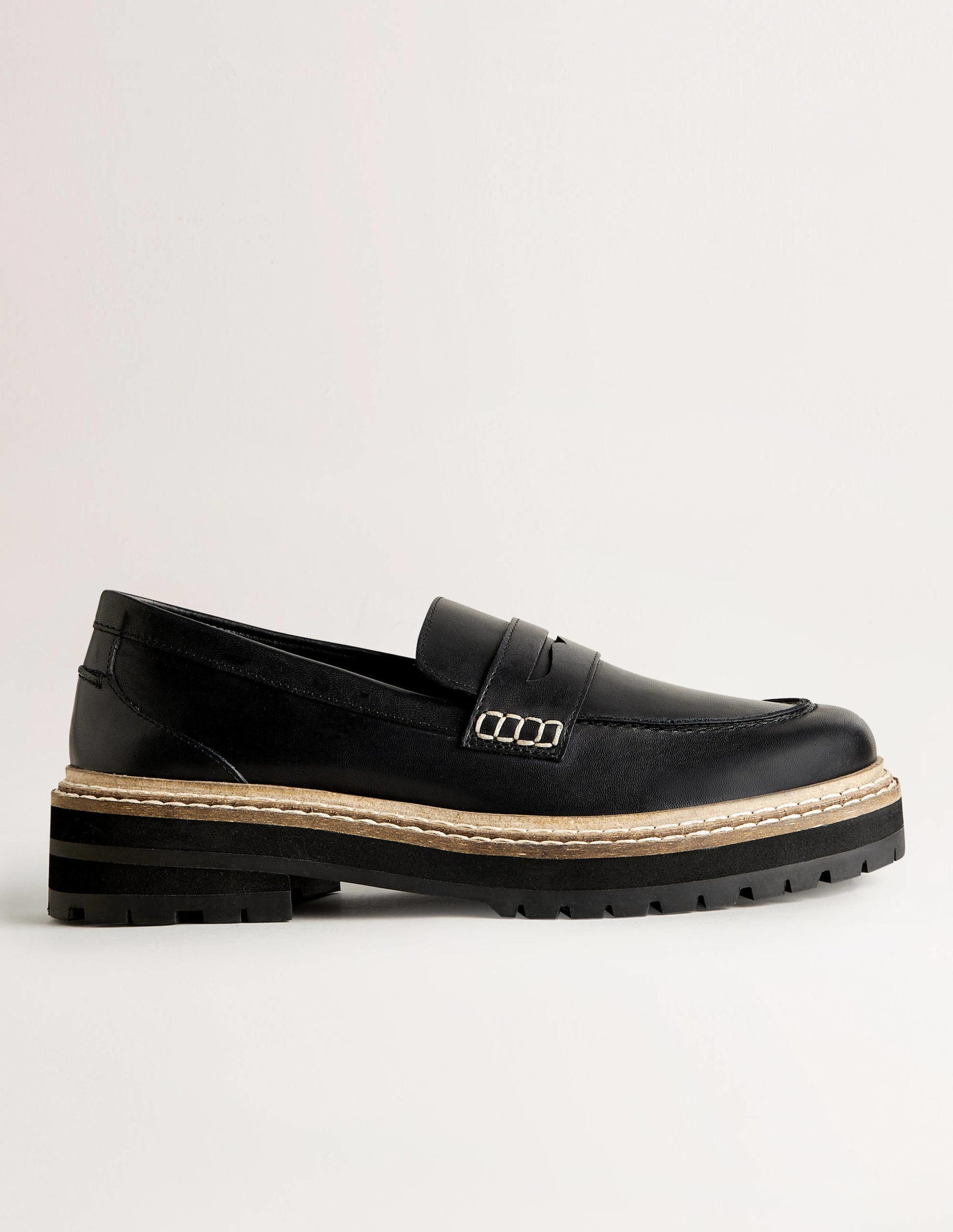 Loafer mit breiter Sohle-Schwarz-1