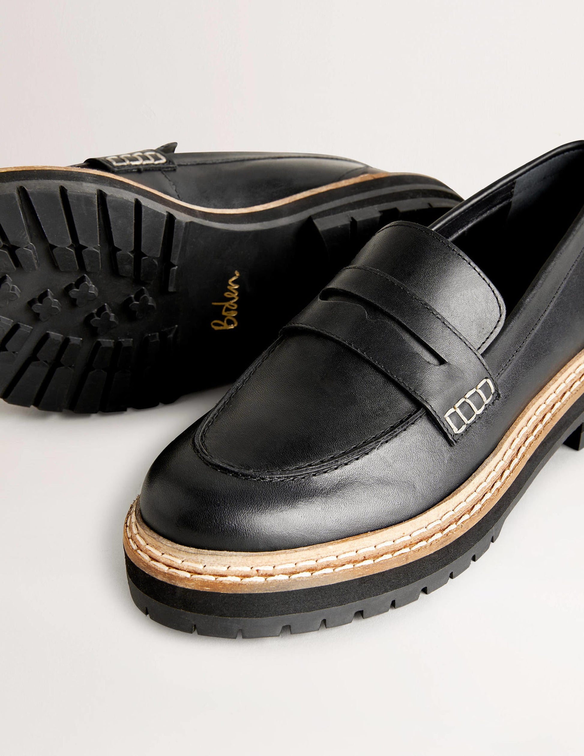 Loafer mit breiter Sohle-Schwarz-3