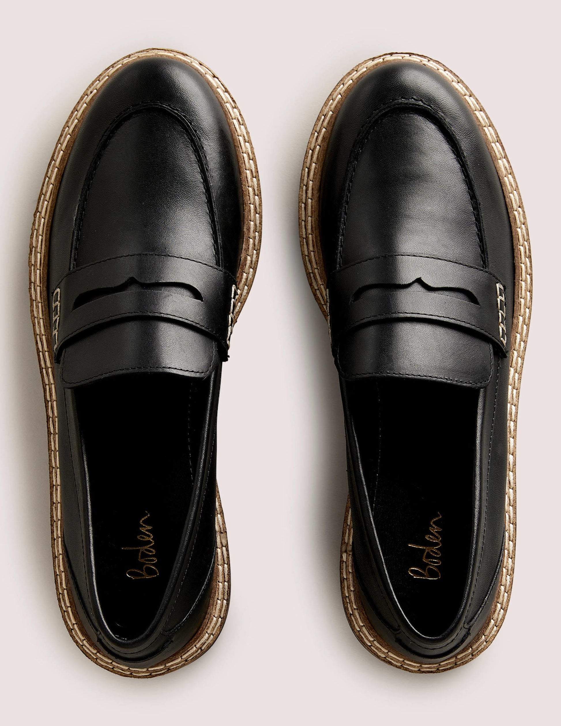 Loafer mit breiter Sohle-Schwarz-4