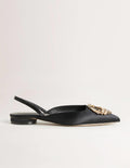 Verzierte Riemchensandalen aus Satin-Schwarz, Transparente Schmucksteine