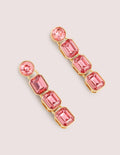 Pendants d'oreilles longs ornementés-Rose