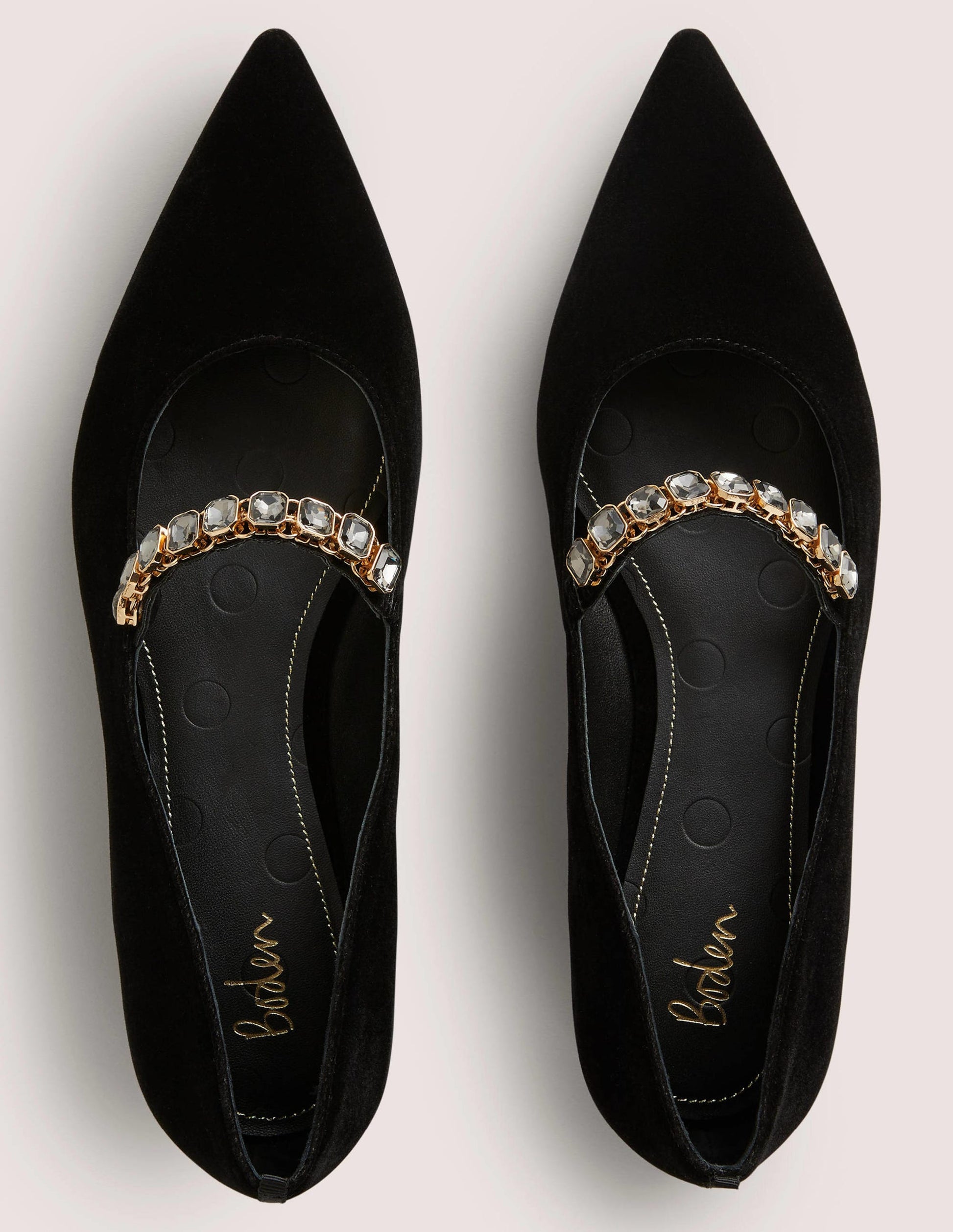 Spangenschuhe mit Kristallriemen-Schwarz-4