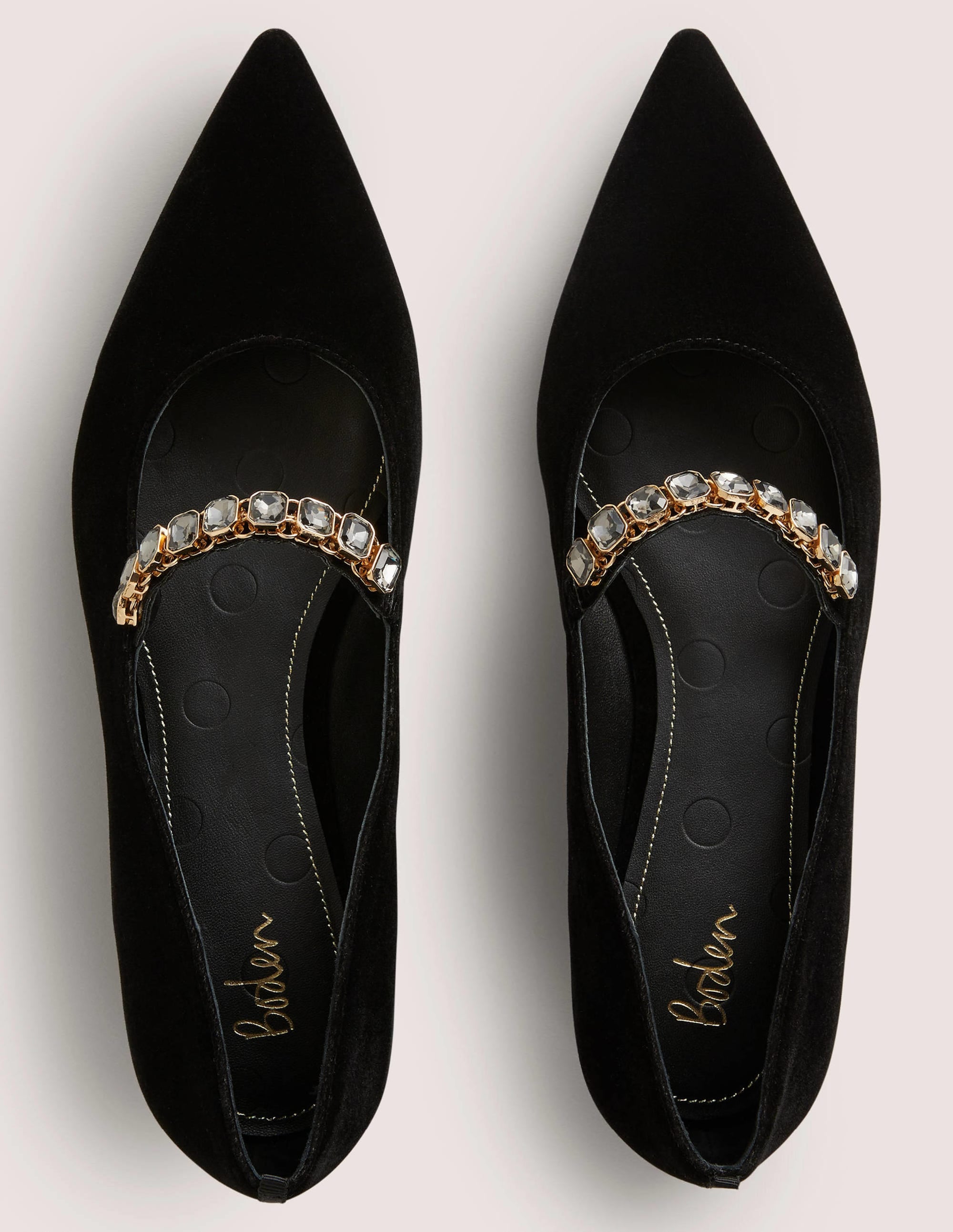 Spangenschuhe mit Kristallriemen-Schwarz - Image 4