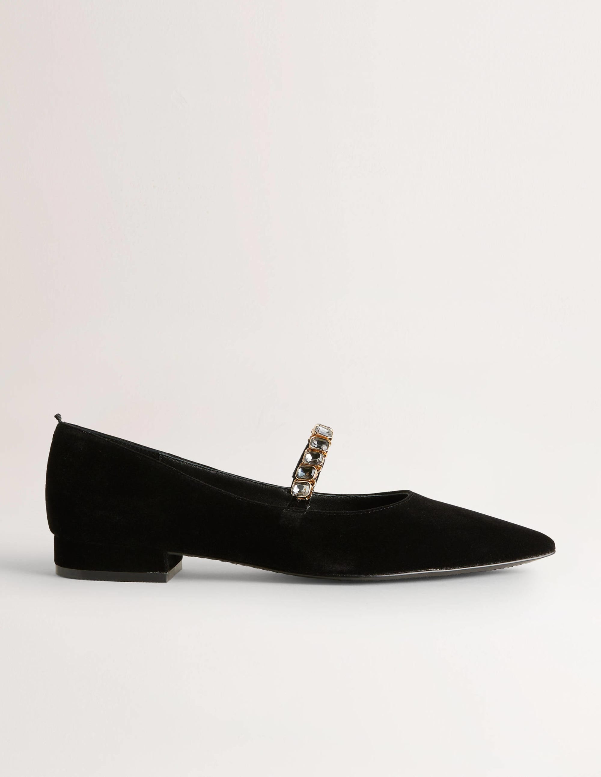 Spangenschuhe mit Kristallriemen-Schwarz - Image 1