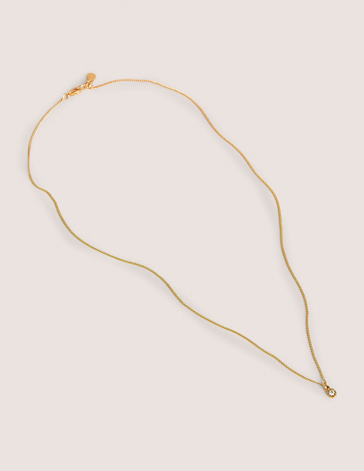 Dezente Kette mit Anhänger-Transparenter Stein, Stern-1