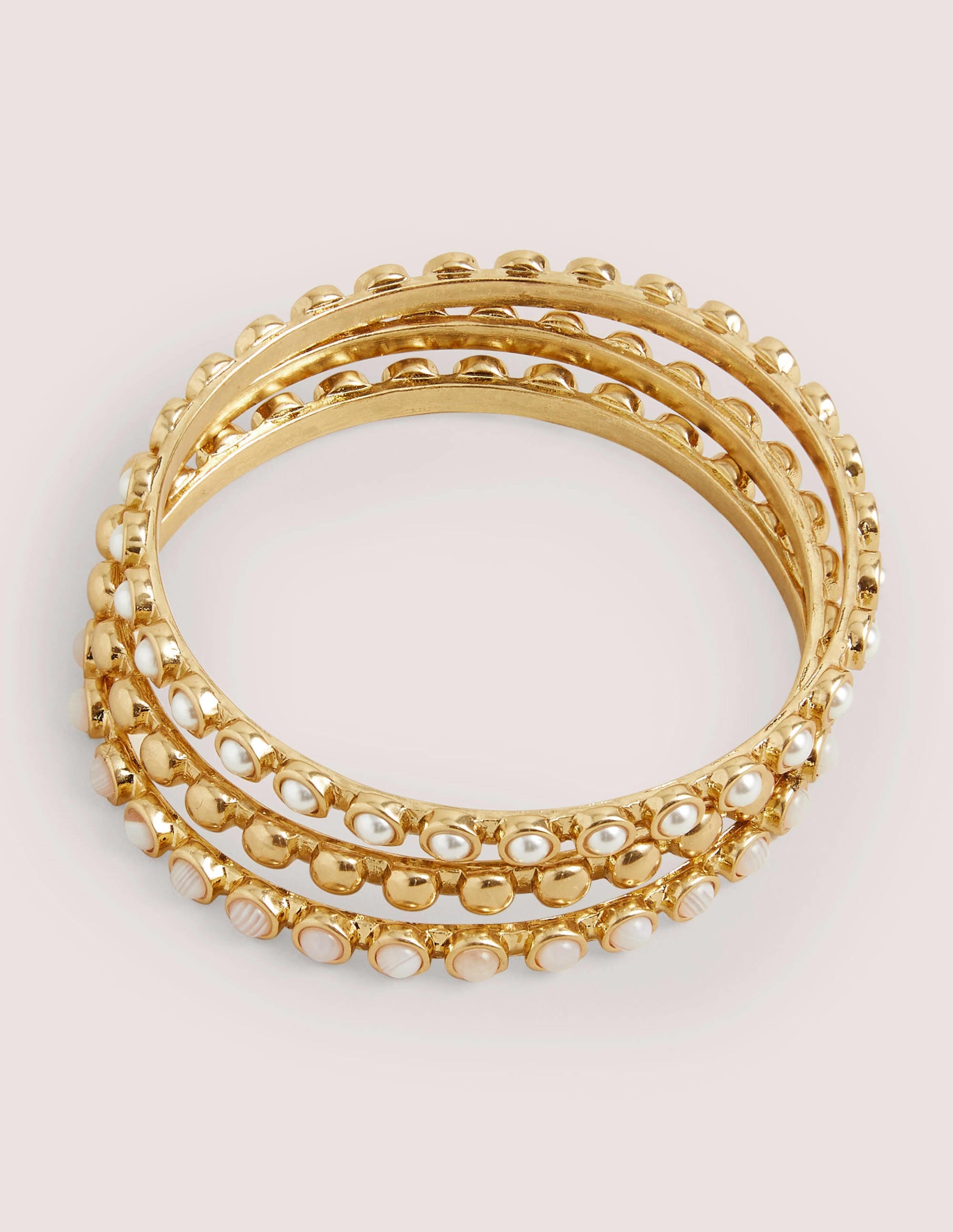 Bracelets avec mini-disques bombés-Couleur neutre - Image 1