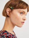 Haarclips mit Schmucksteinen im 3er-Pack-Rosa