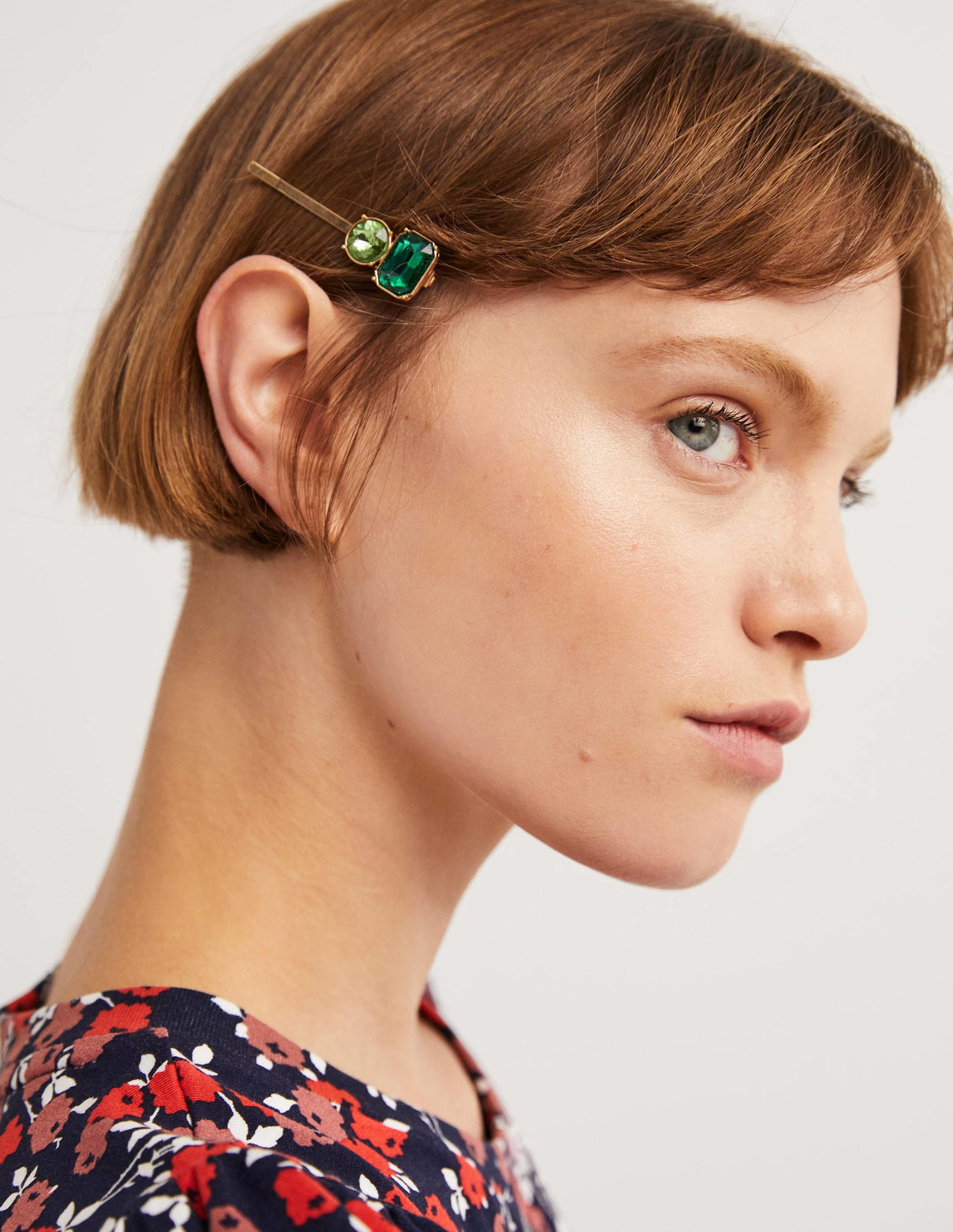 Haarclips mit Schmucksteinen im 3er-Pack-Rosa-1