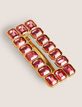 Grande barrette ornementée-Rose