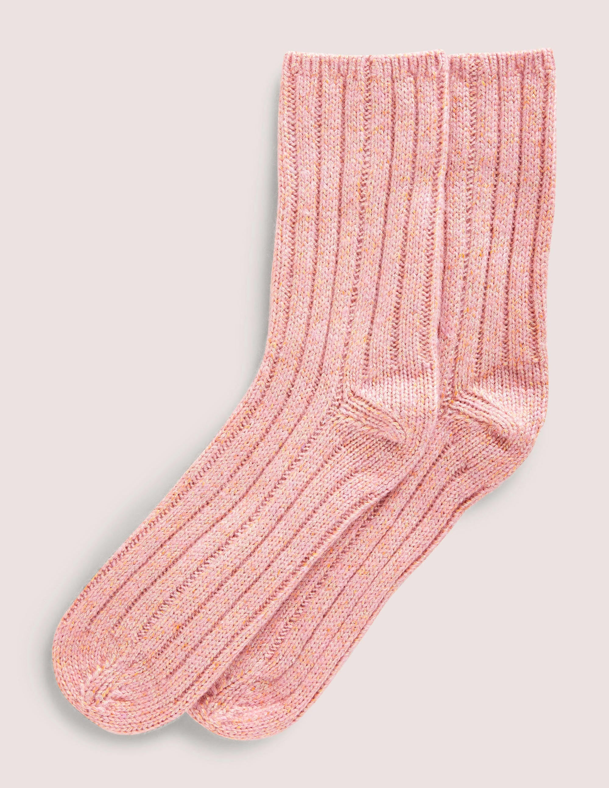 Glitzernde Bettsocken aus Strick-Rosa - Image 1