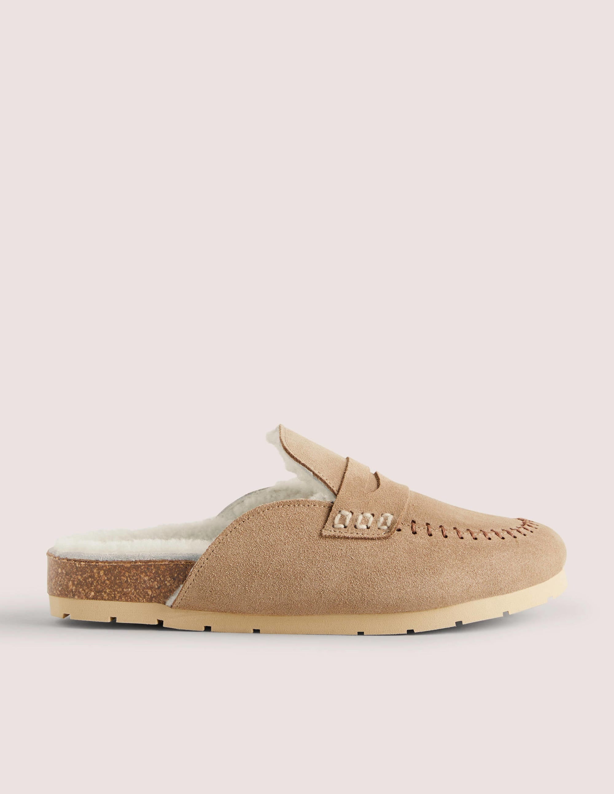 Offene Lammfell-Loafer-Eichelbraun - Image 1