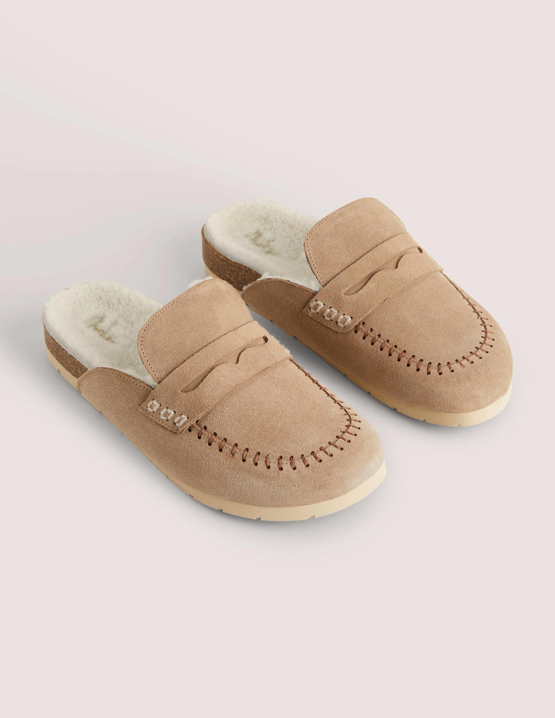 Offene Lammfell-Loafer-Eichelbraun-2