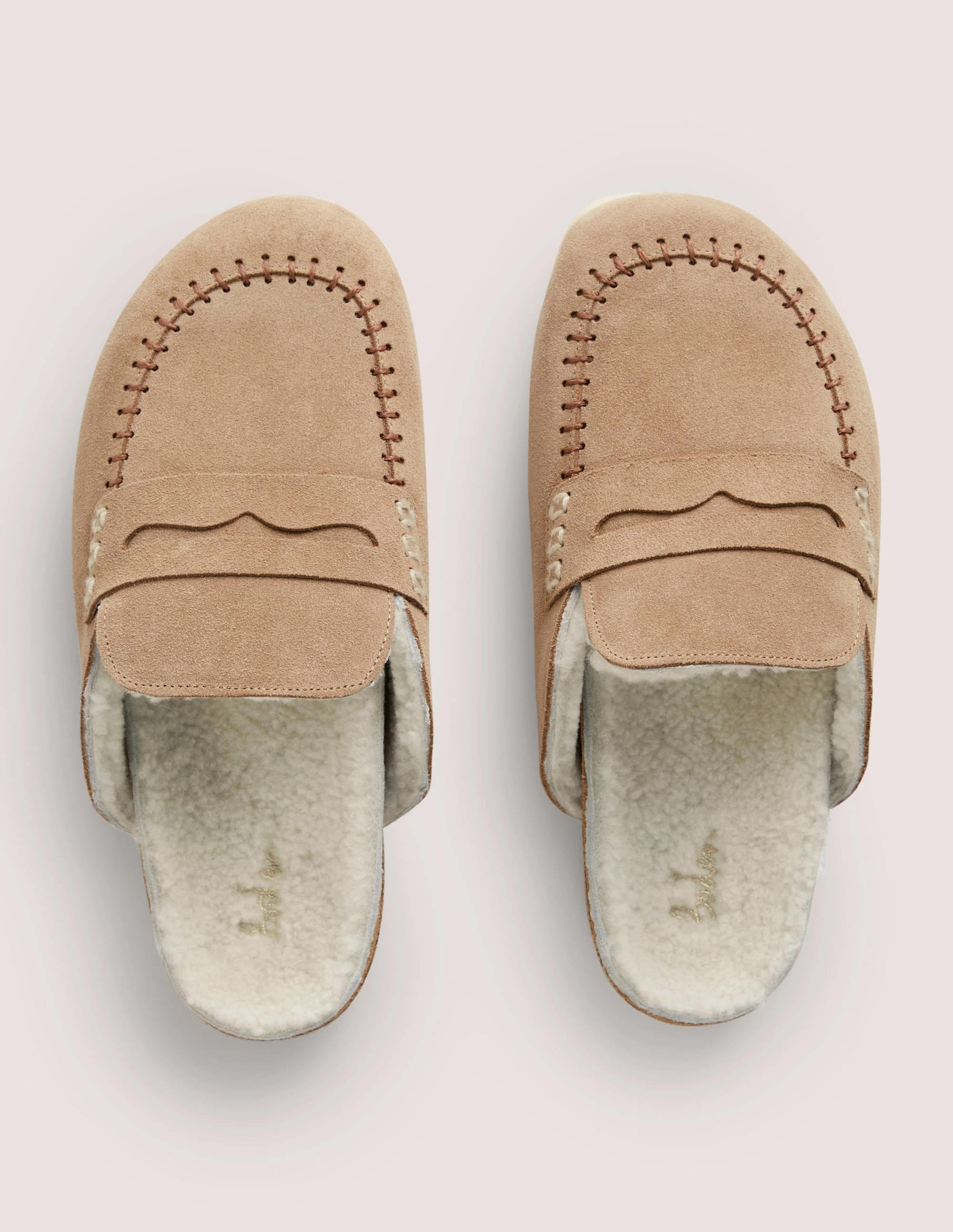 Offene Lammfell-Loafer-Eichelbraun - Image 4