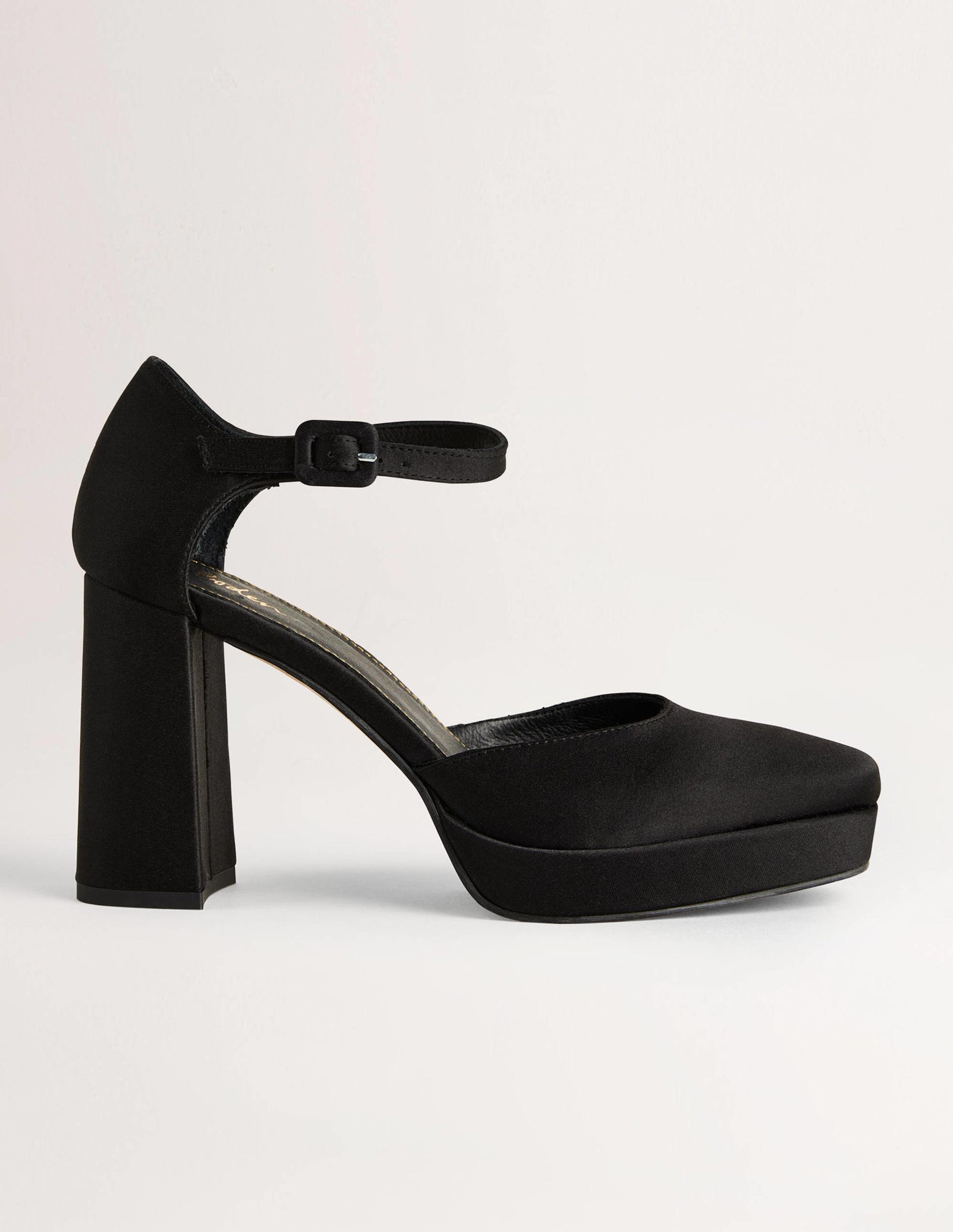 Chaussures compensées à talons et bout fermé-Noir-1