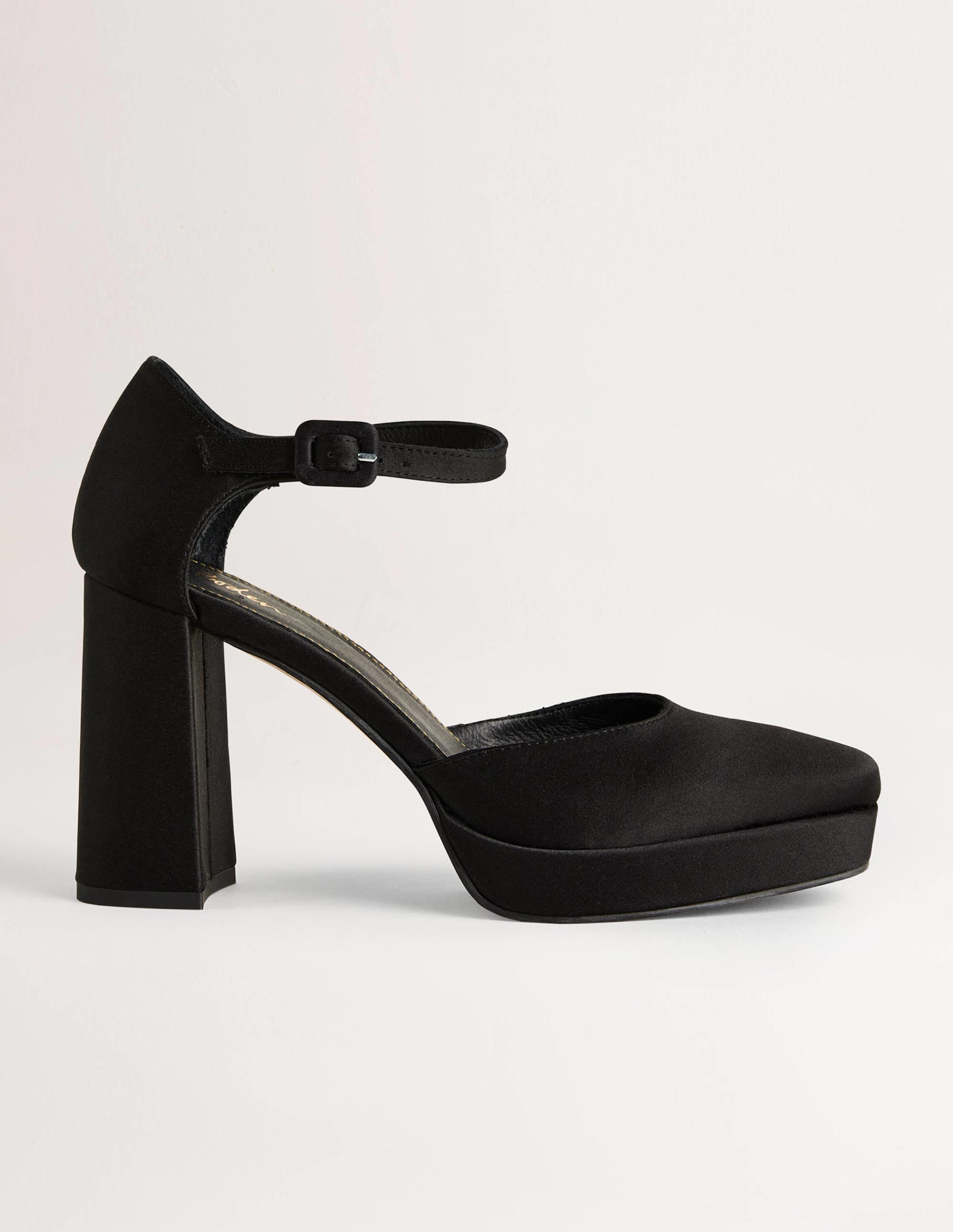 Chaussures compensées à talons et bout fermé-Noir - Image 1