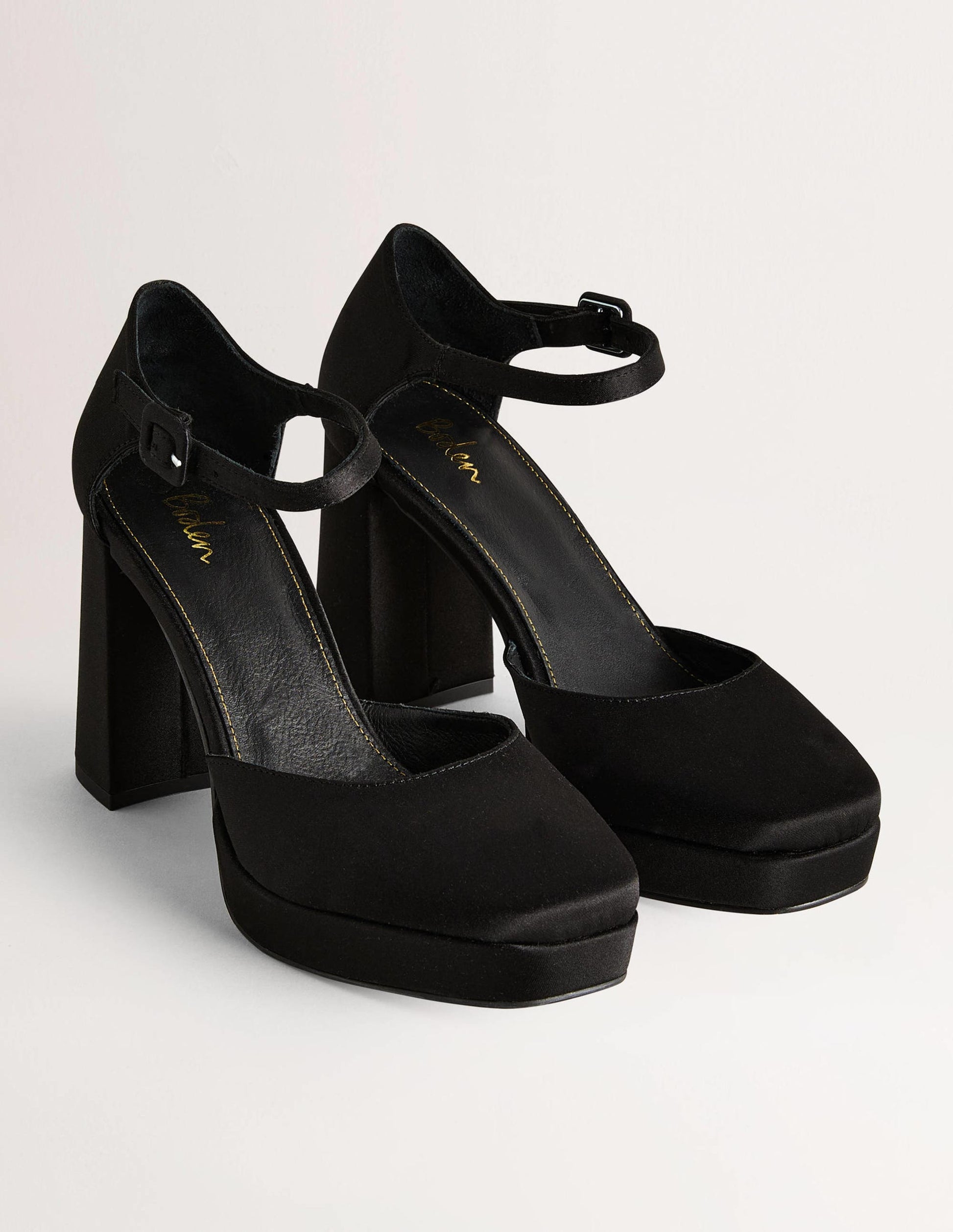 Chaussures compensées à talons et bout fermé-Noir-2