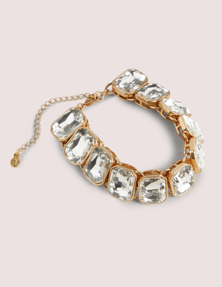 Armband mit Schmucksteinen-Transparent