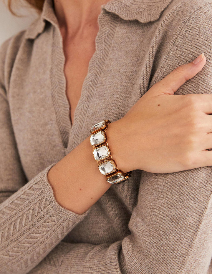 Armband mit Schmucksteinen-Transparent