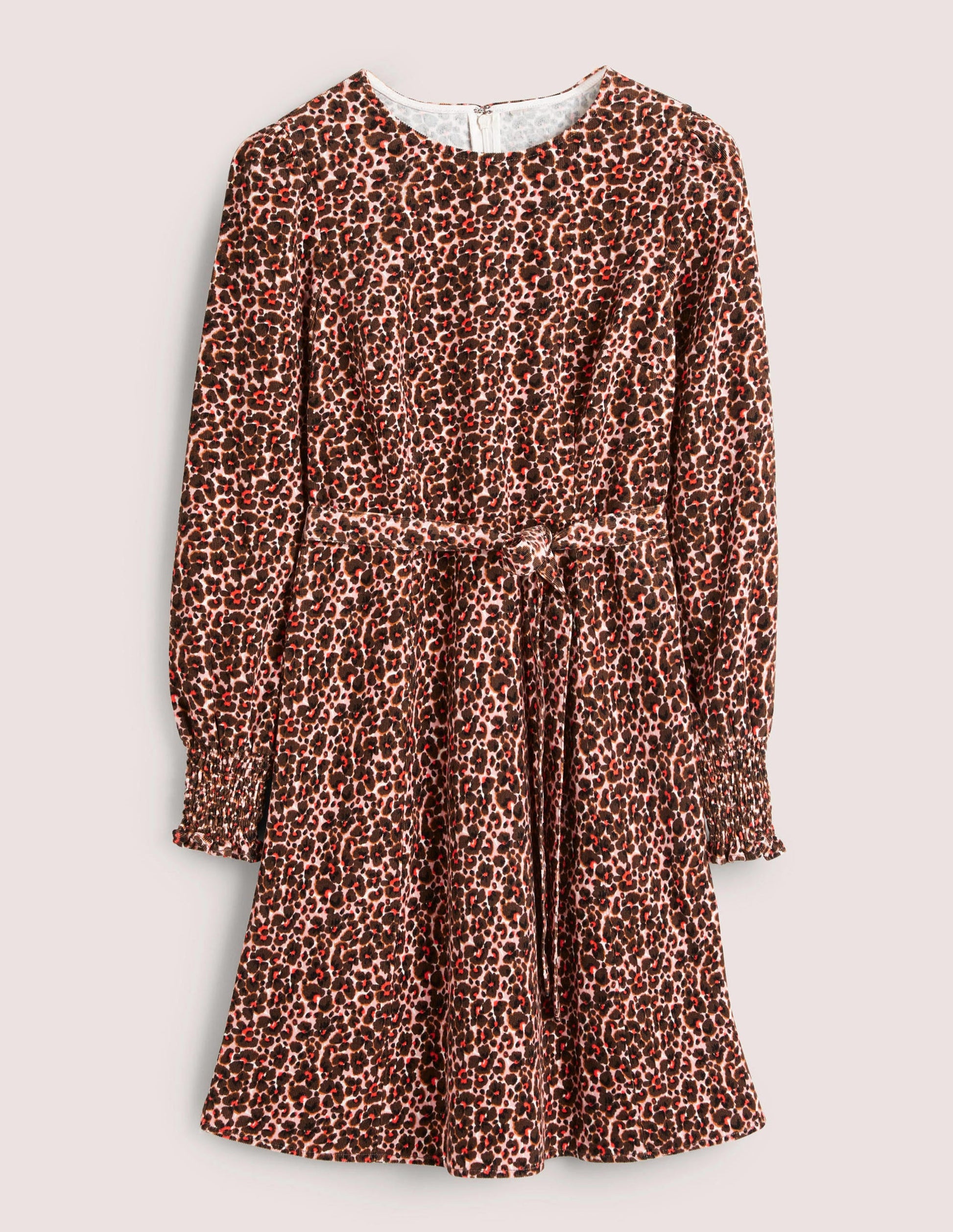 Cordkleid mit gesmokten Bündchen-Milchshake, Abstrakte Knospen-8