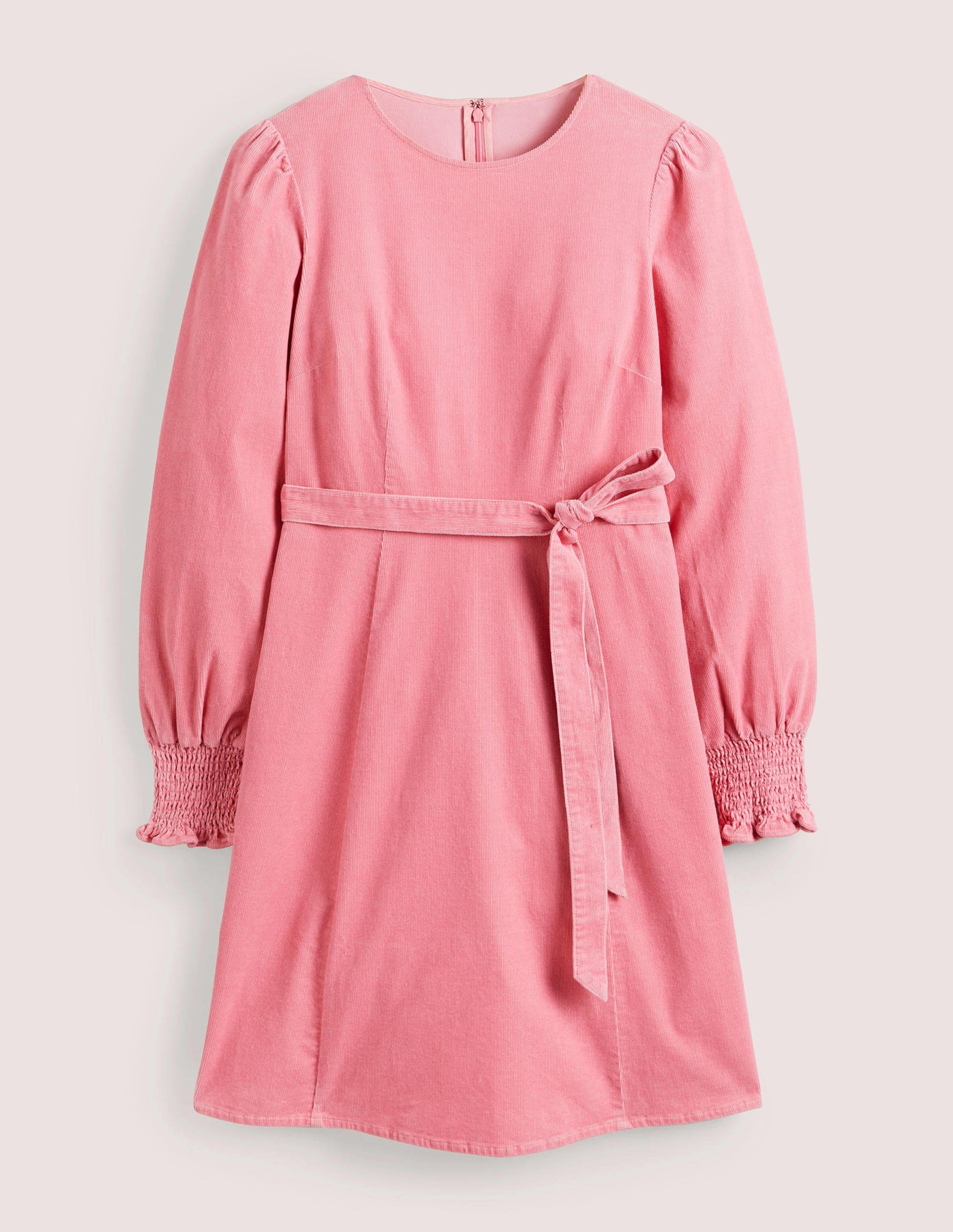 Cordkleid mit gesmokten Bündchen-Wildrose-7