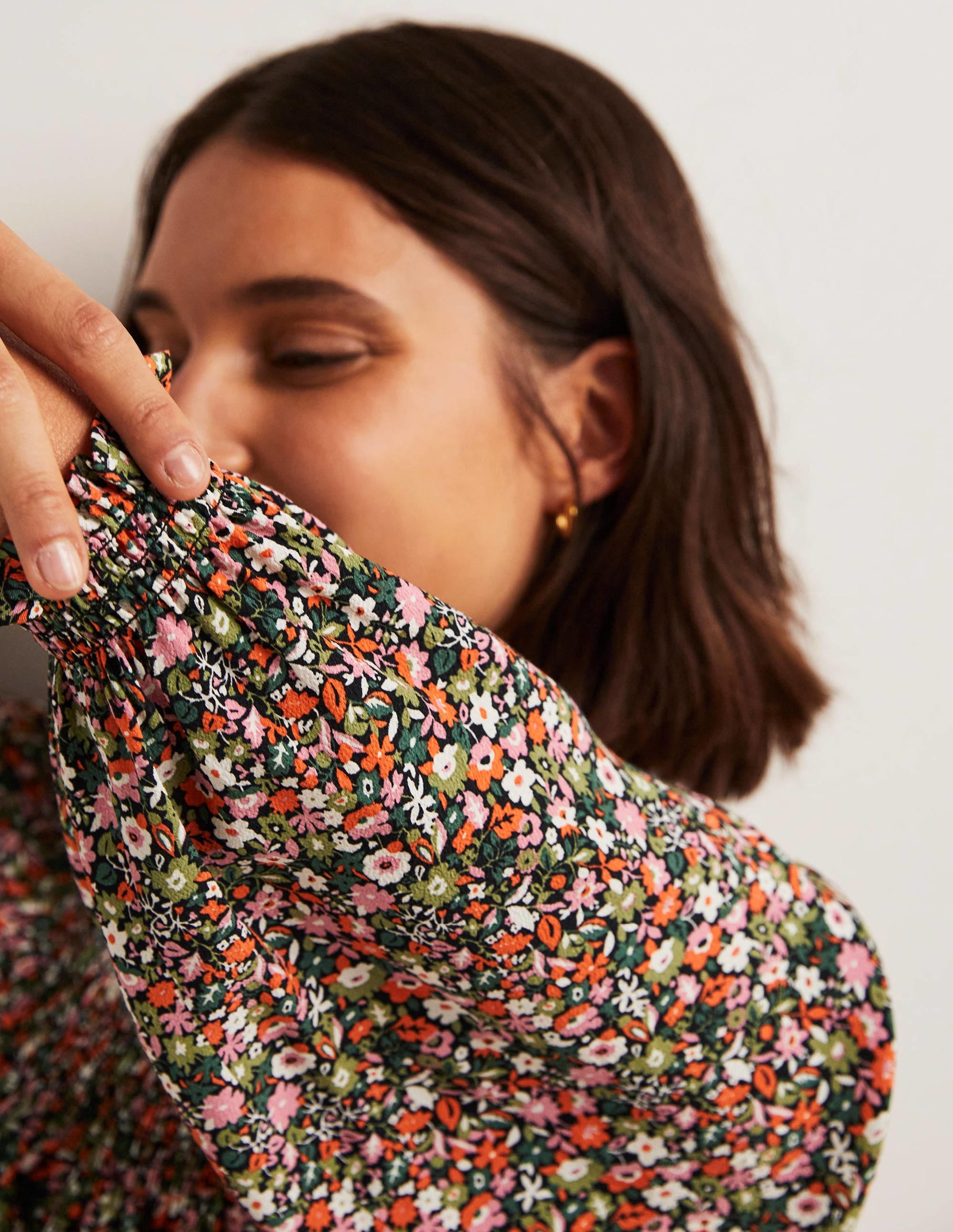 Smocked Yoke Tiered Dress-Multi, Floret Meadow - Image 5