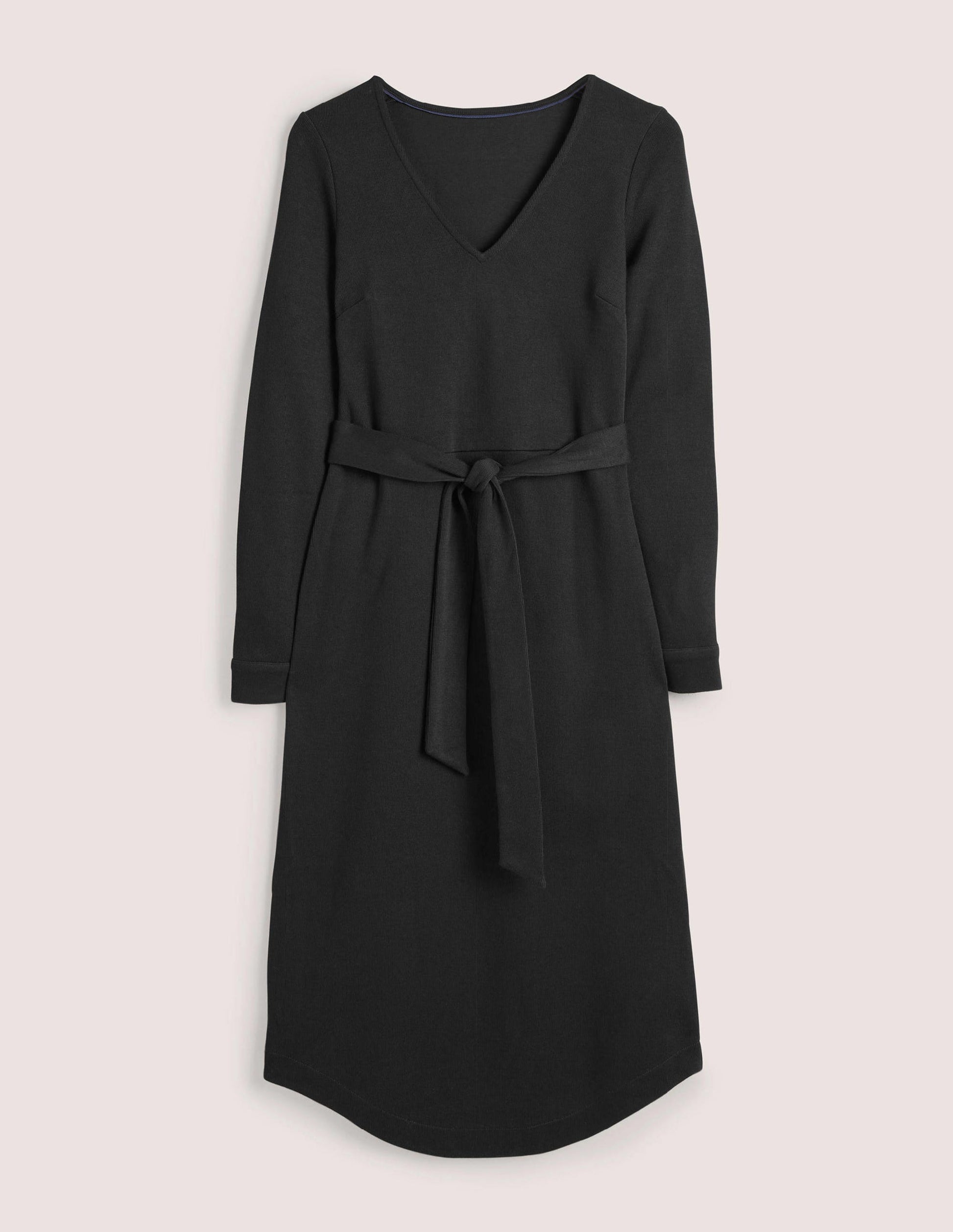 Säulen-Midikleid aus Jersey-Schwarz-6