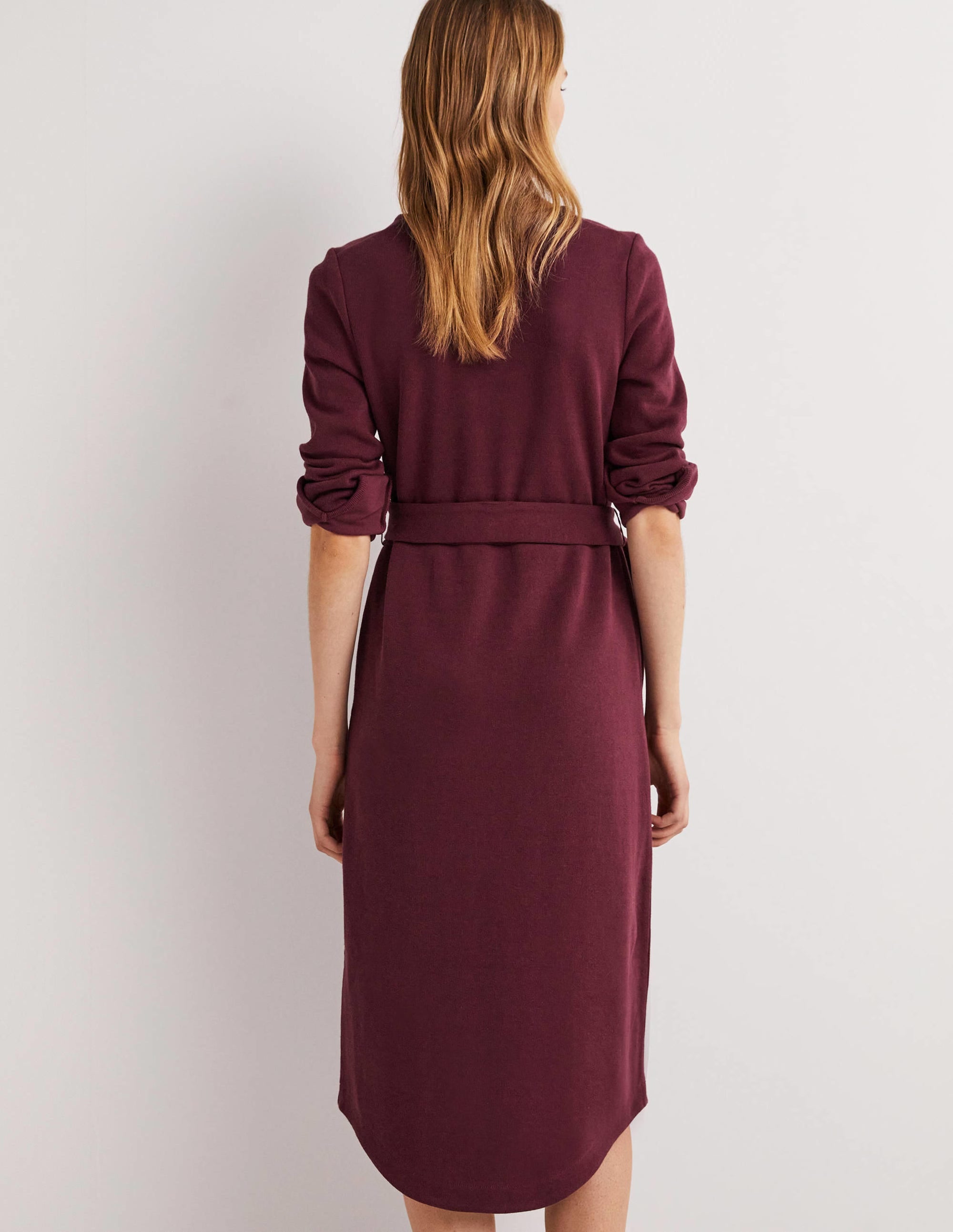 Column Jersey Midi Dress-Mulled Wine - Image 3